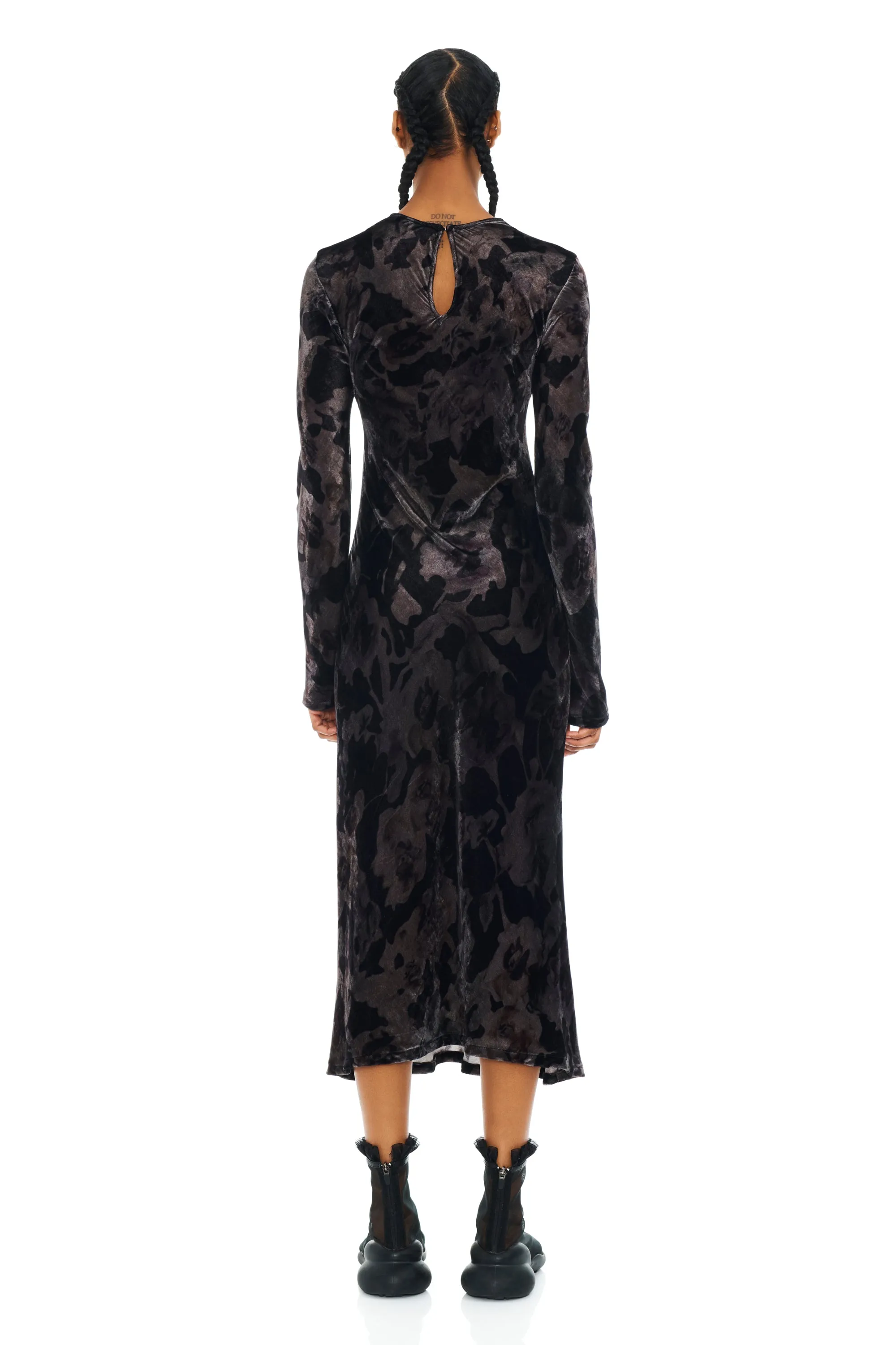 BLACK WATERCOLOR ROSES YURI DRESS sold by Collina Strada product image thumbnail 4