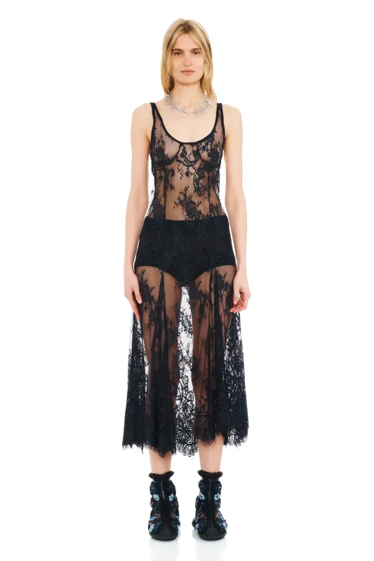 BLACK PAMELA DRESS made by Collina Strada