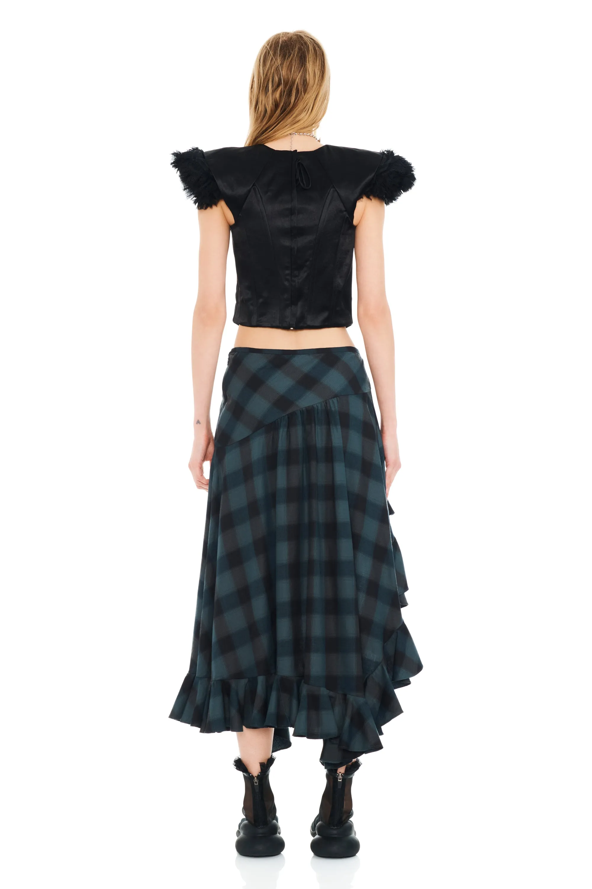 SEA PINE PLAID FLORIST SKIRT sold by Collina Strada product image thumbnail 5