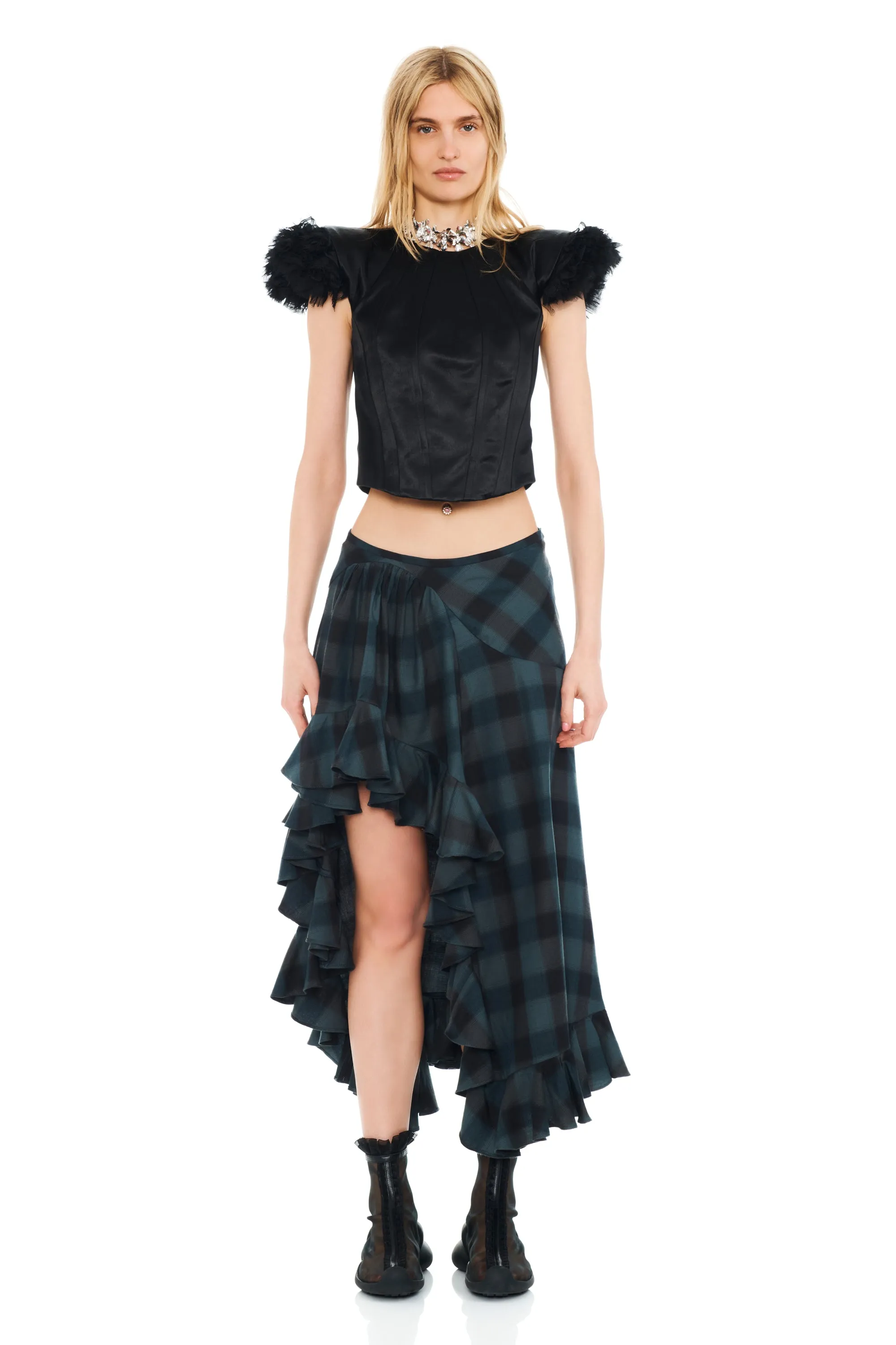 SEA PINE PLAID FLORIST SKIRT sold by Collina Strada product image thumbnail 2