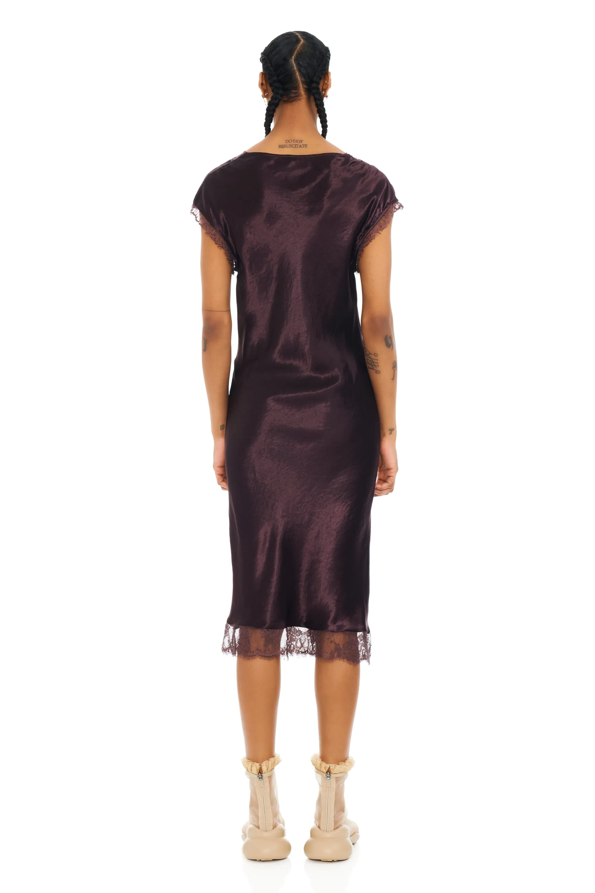 CHOCOLATE WATERLILY MIDI DRESS sold by Collina Strada product image thumbnail 5