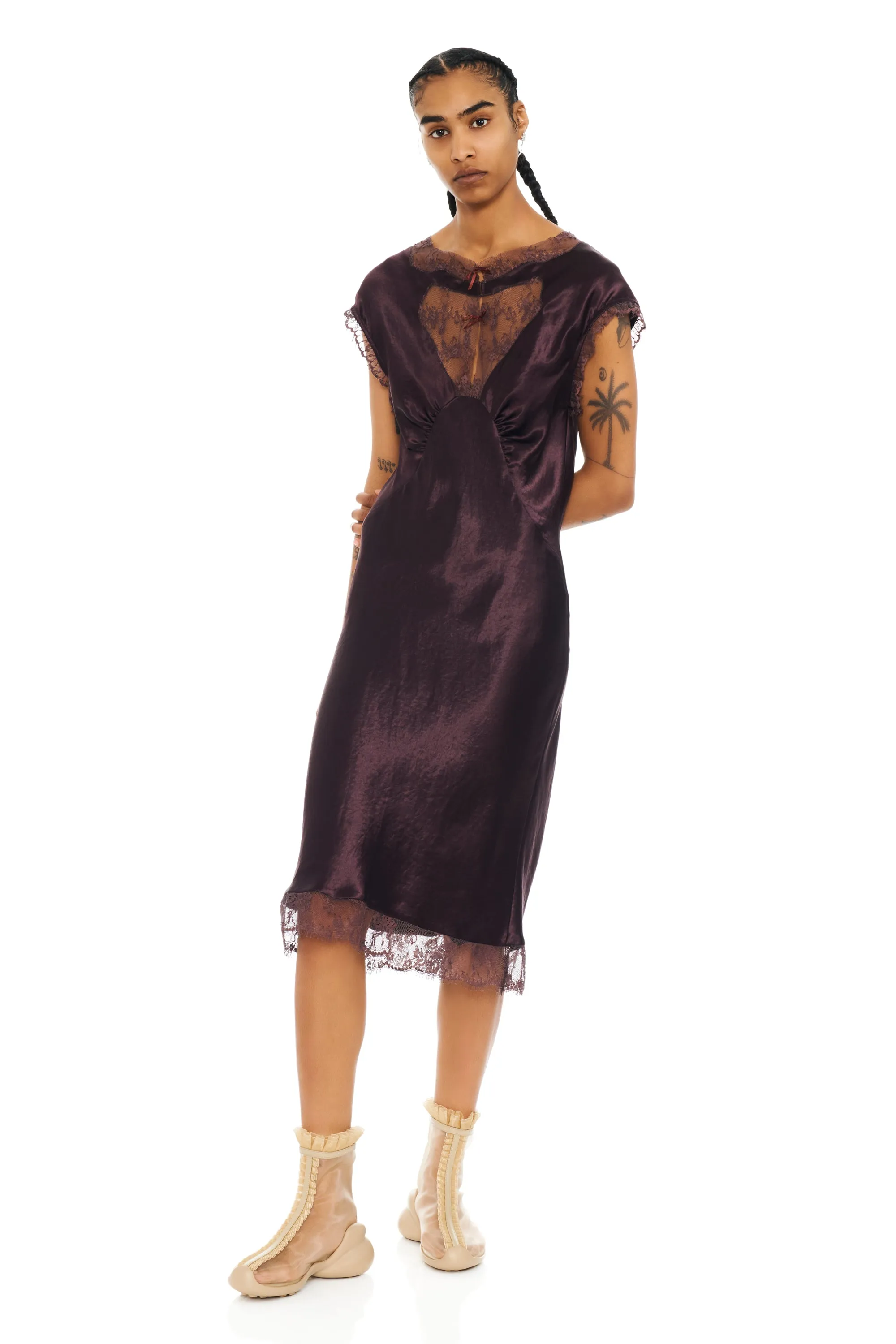 CHOCOLATE WATERLILY MIDI DRESS sold by Collina Strada product image thumbnail 2