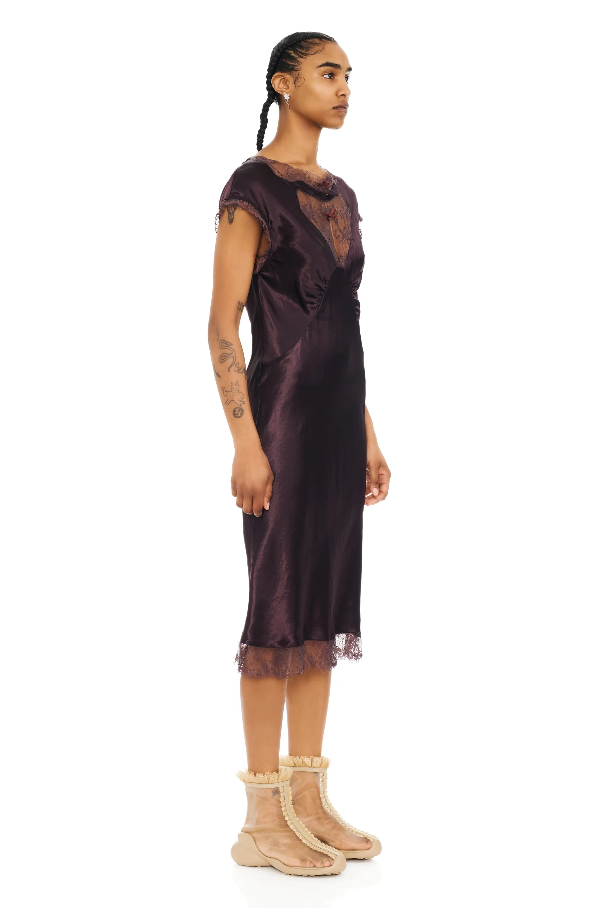 CHOCOLATE WATERLILY MIDI DRESS sold by Collina Strada product image thumbnail 3
