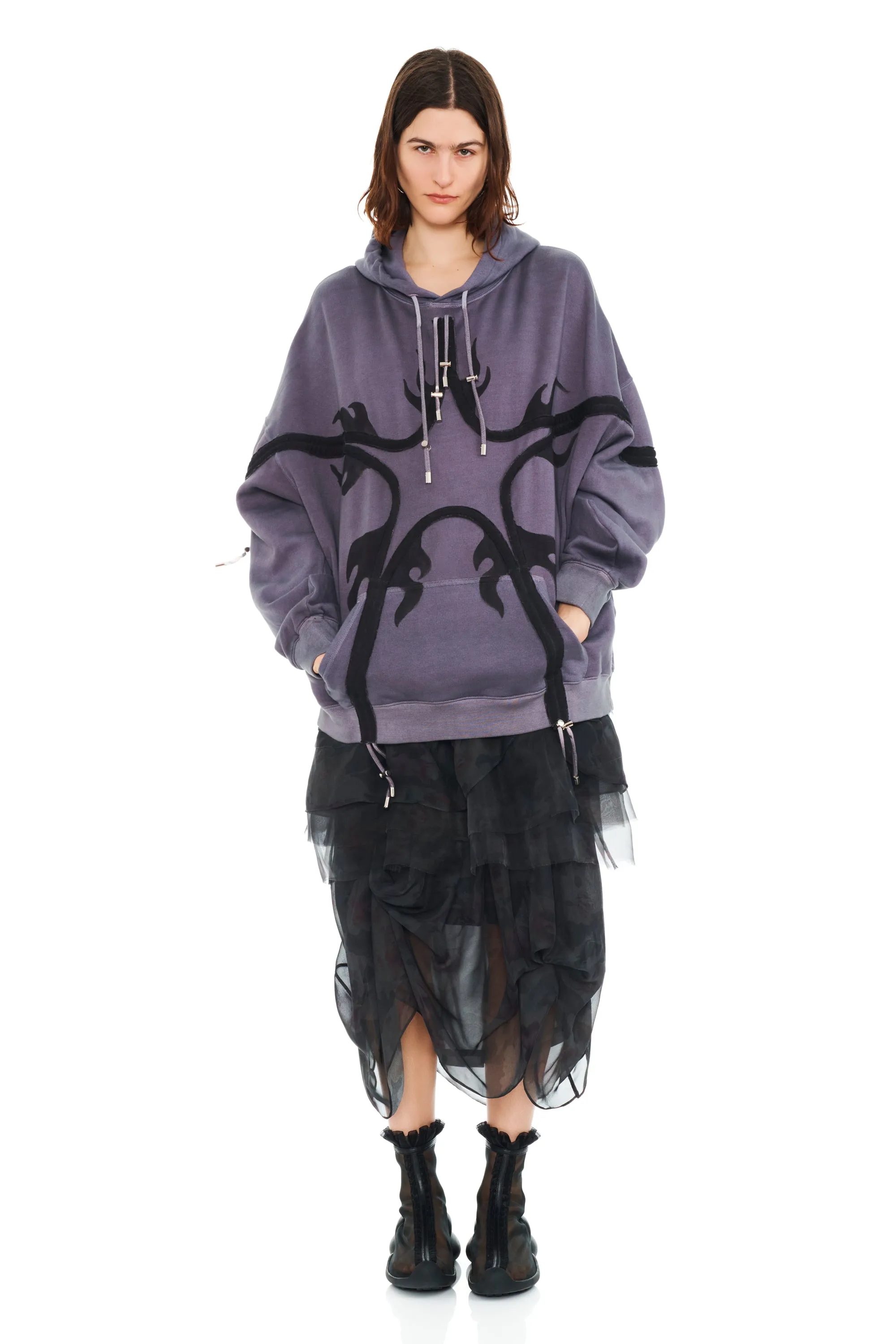CHARCOAL FLAMES STAR HOODIE sold by Collina Strada product image thumbnail 5