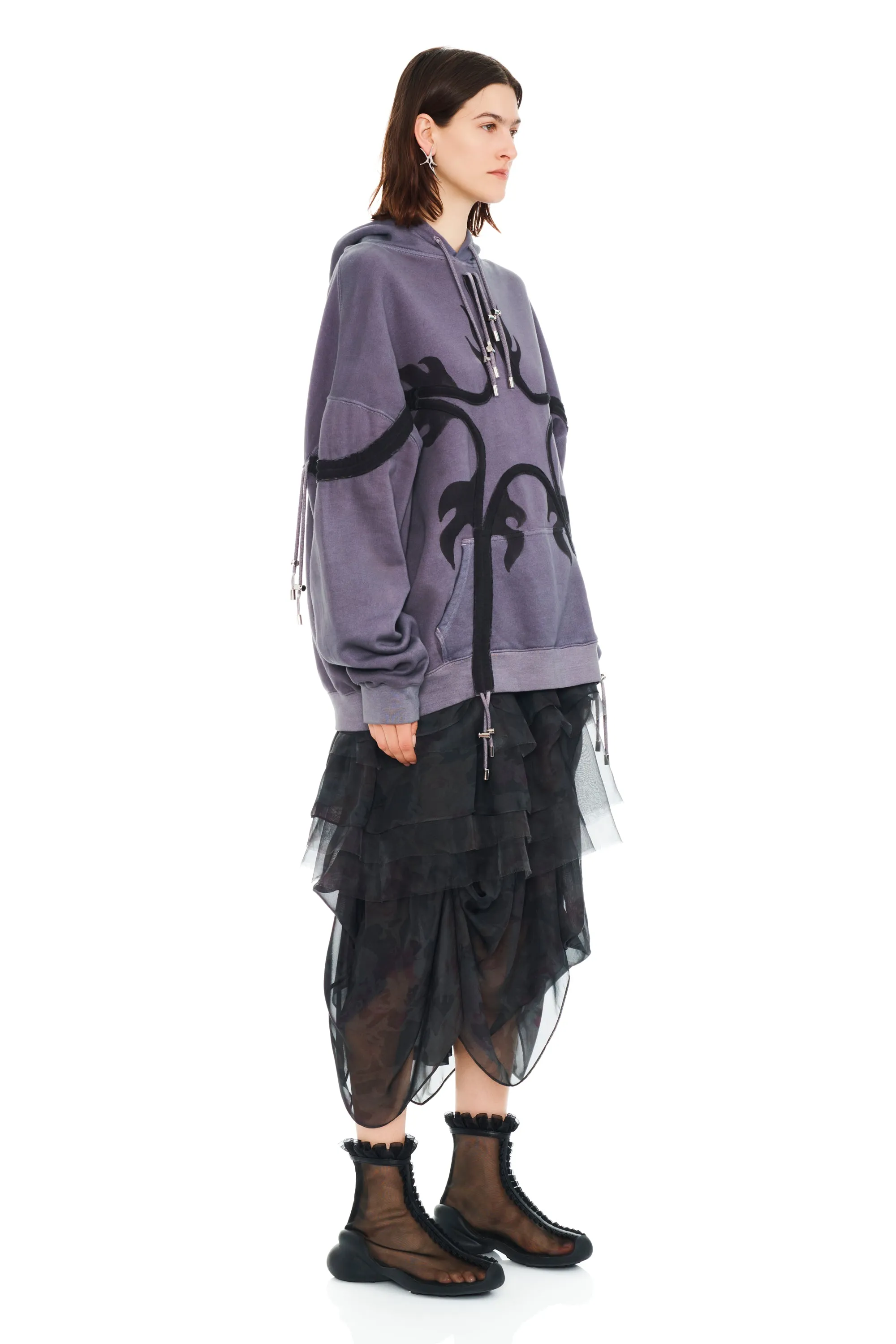 CHARCOAL FLAMES STAR HOODIE sold by Collina Strada product image thumbnail 2