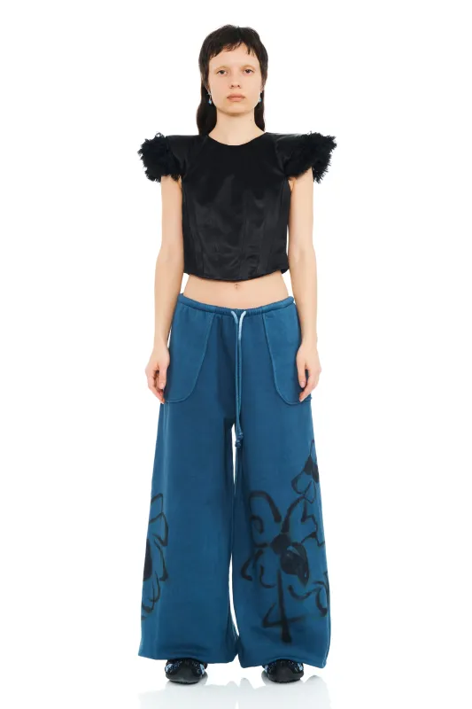 NAVY BUG BALLOON SWEATPANT sold by Collina Strada