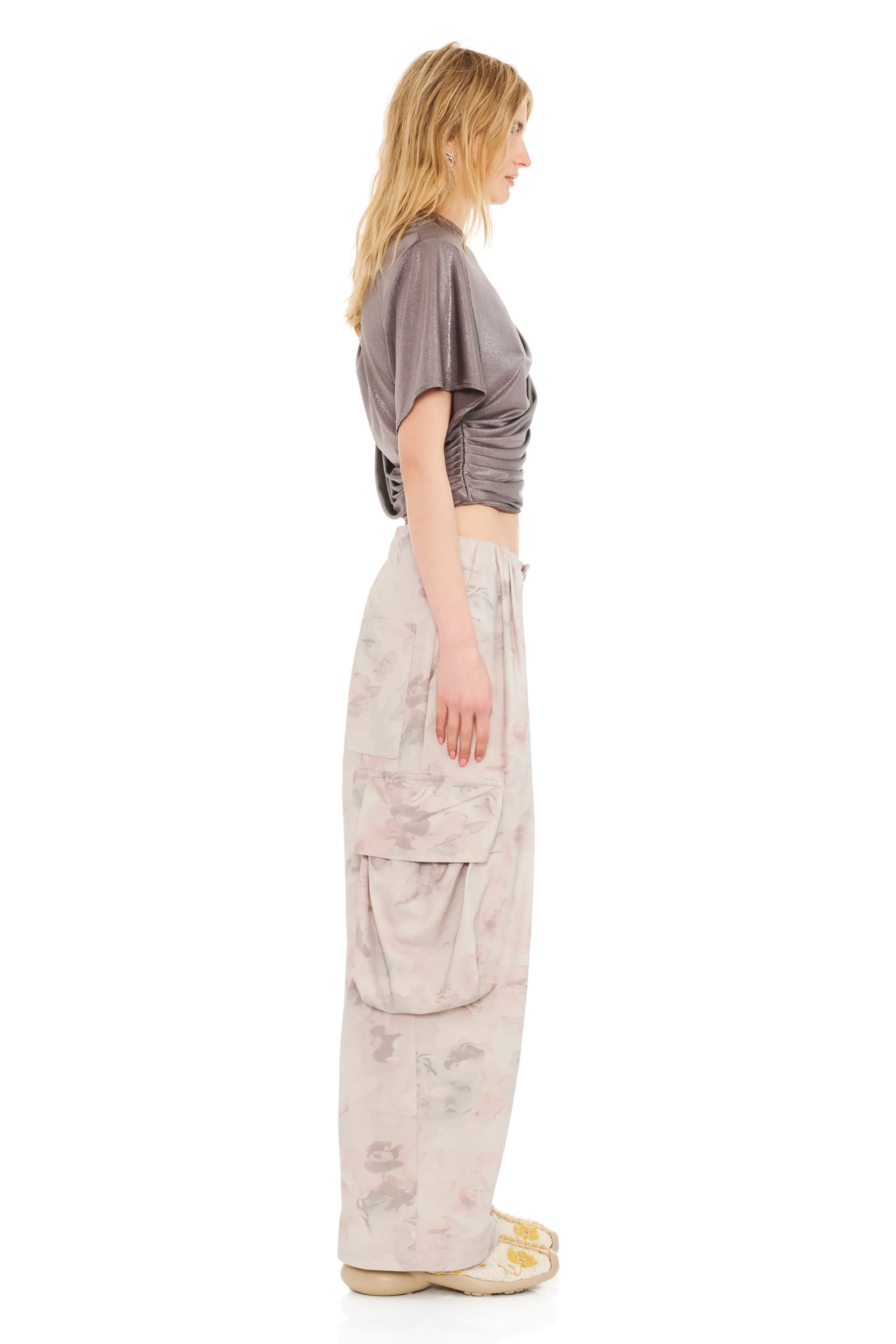 SILVER LAME EVA DRAPED TOP sold by Collina Strada product image thumbnail 3