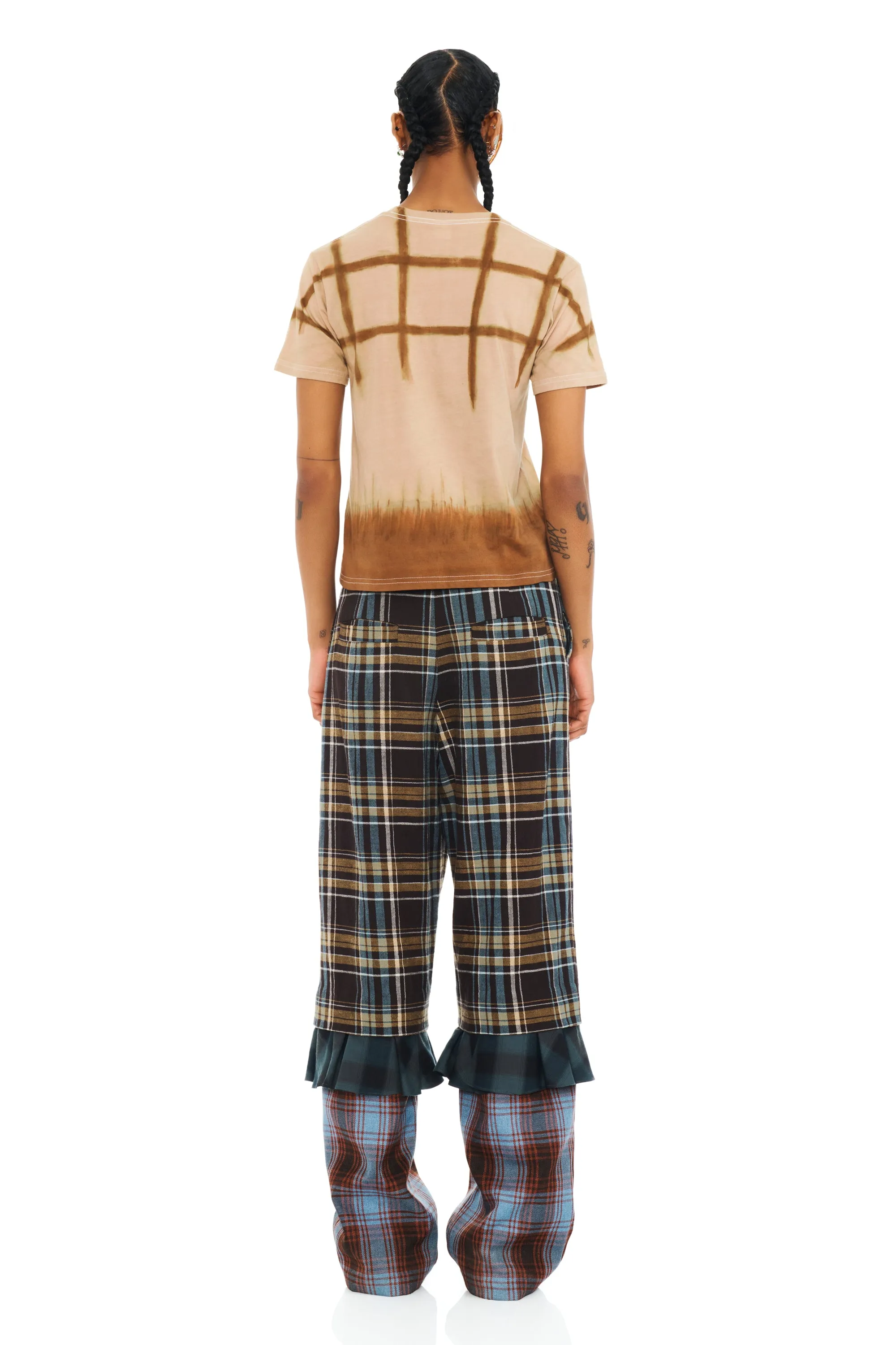 CAMEL PLAID PAINTED RHINESTONE TEE sold by Collina Strada product image thumbnail 5