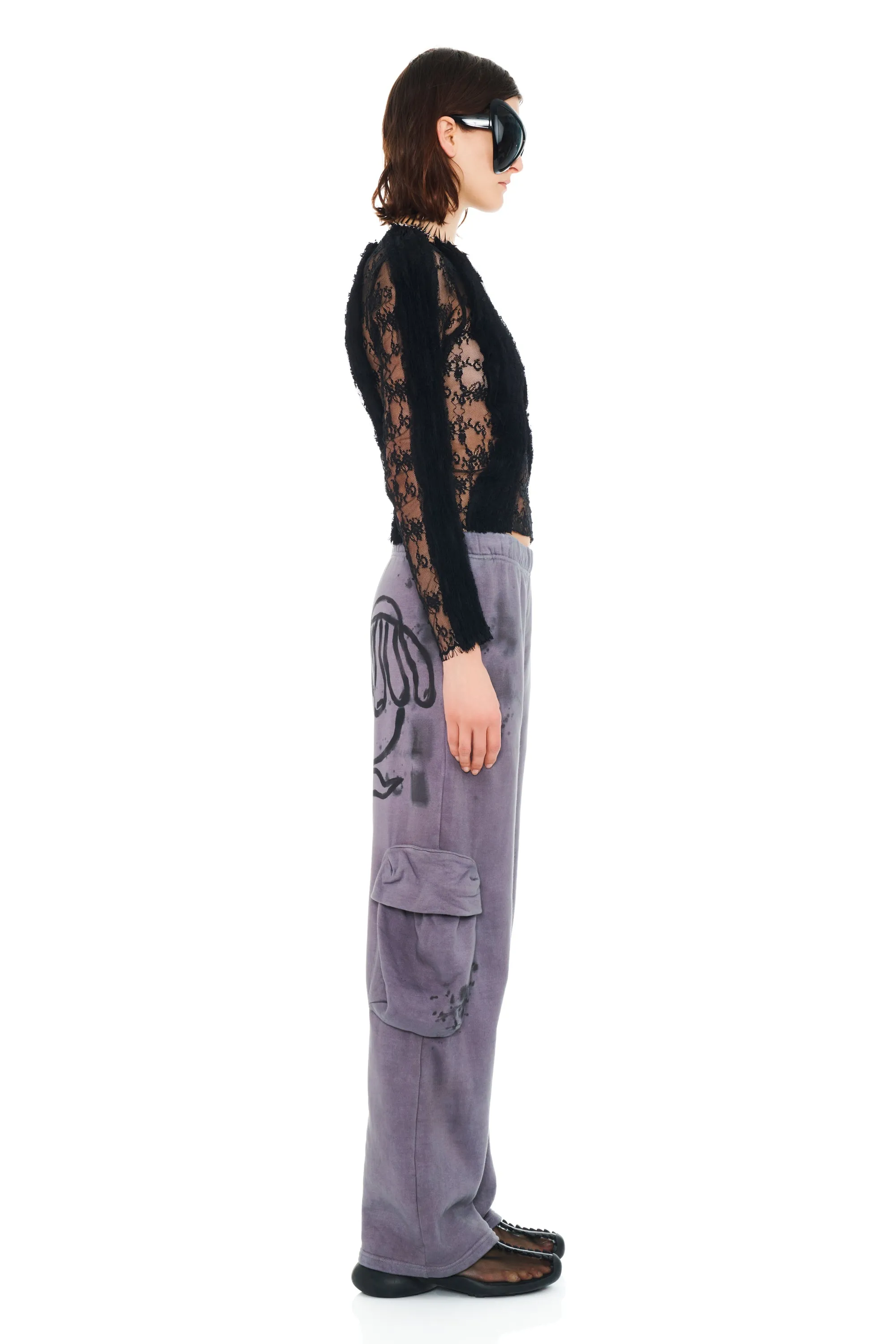 CHARCOAL DAISY CARGO SWEATPANT sold by Collina Strada product image thumbnail 4