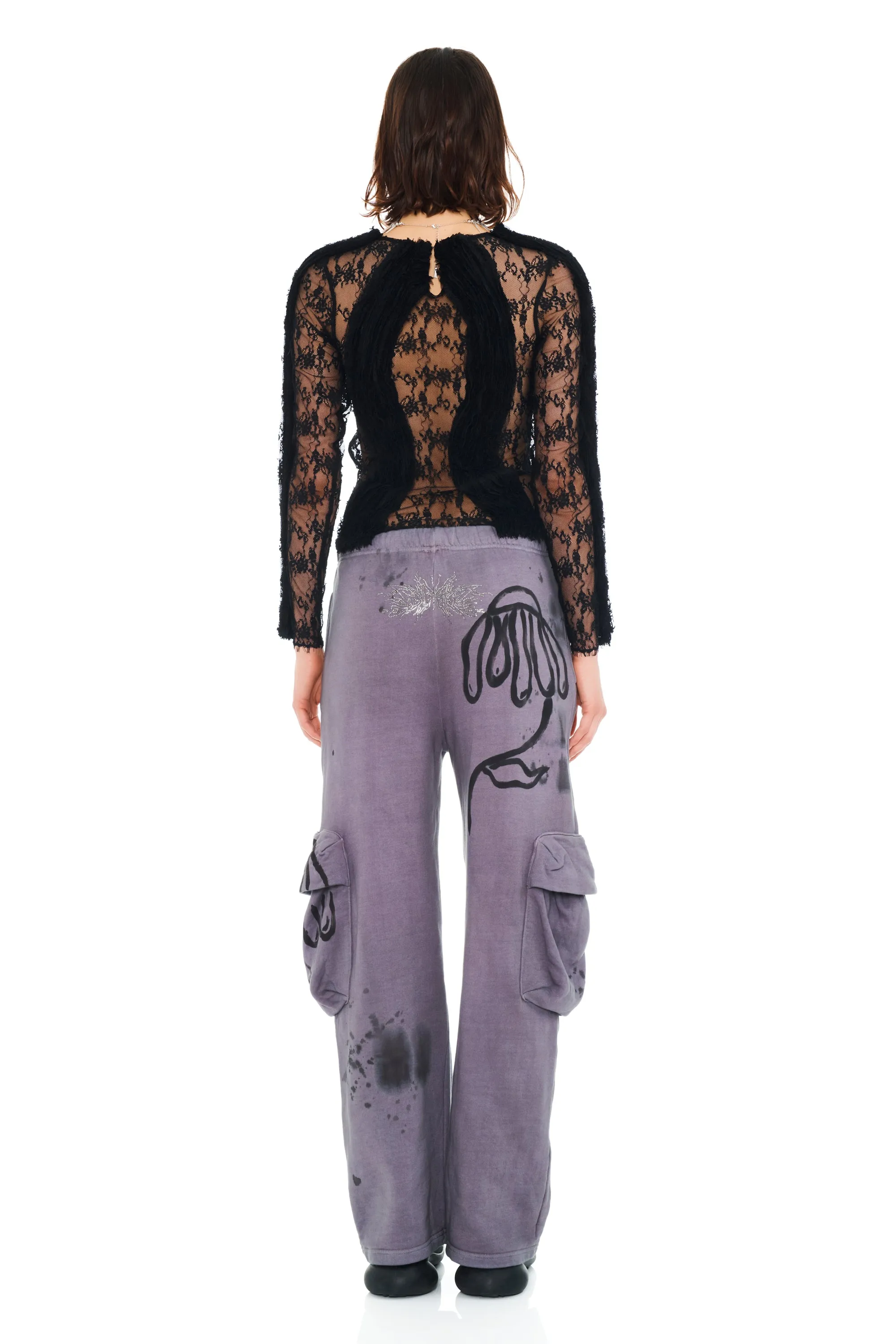 CHARCOAL DAISY CARGO SWEATPANT sold by Collina Strada product image thumbnail 5