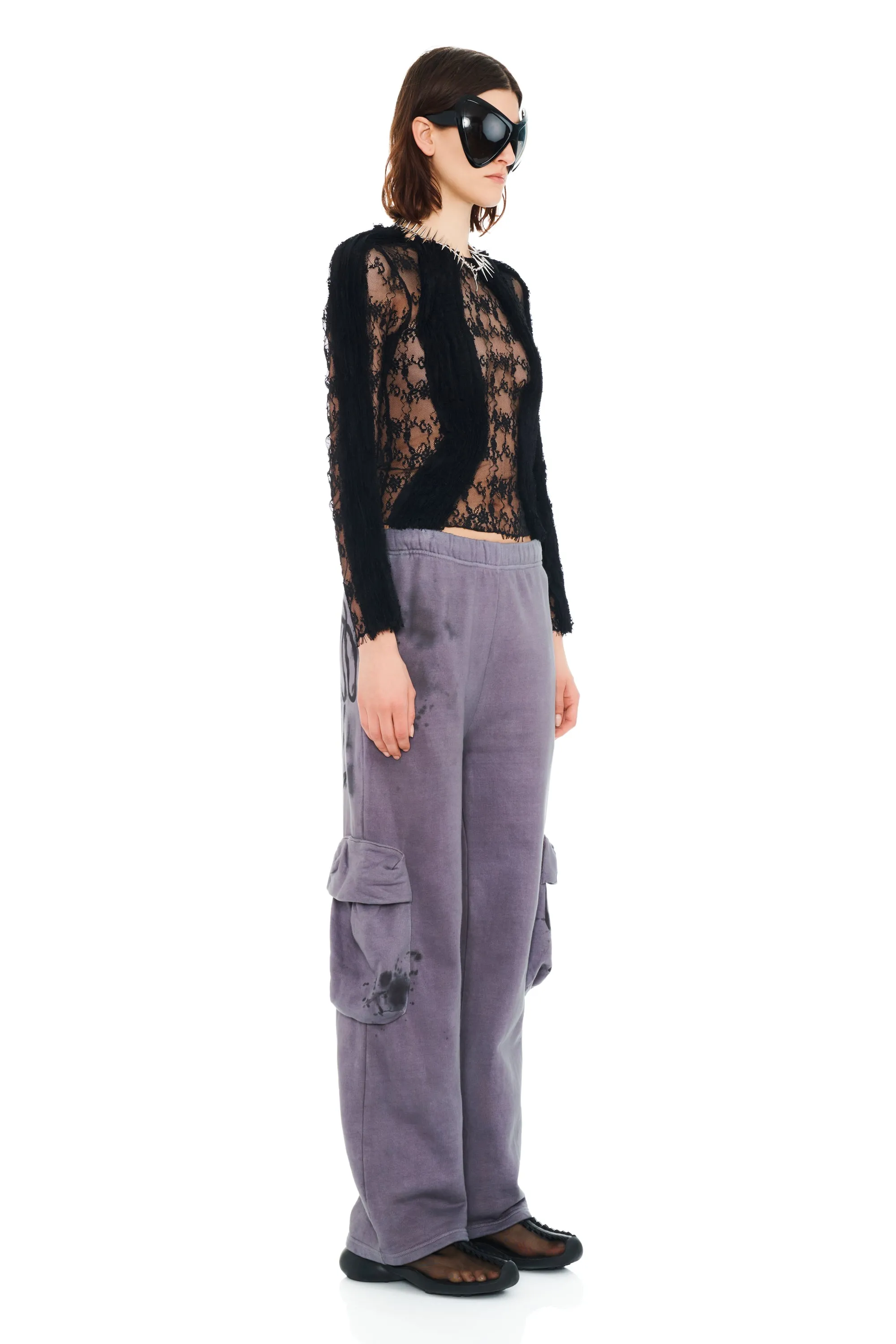 CHARCOAL DAISY CARGO SWEATPANT sold by Collina Strada product image thumbnail 3