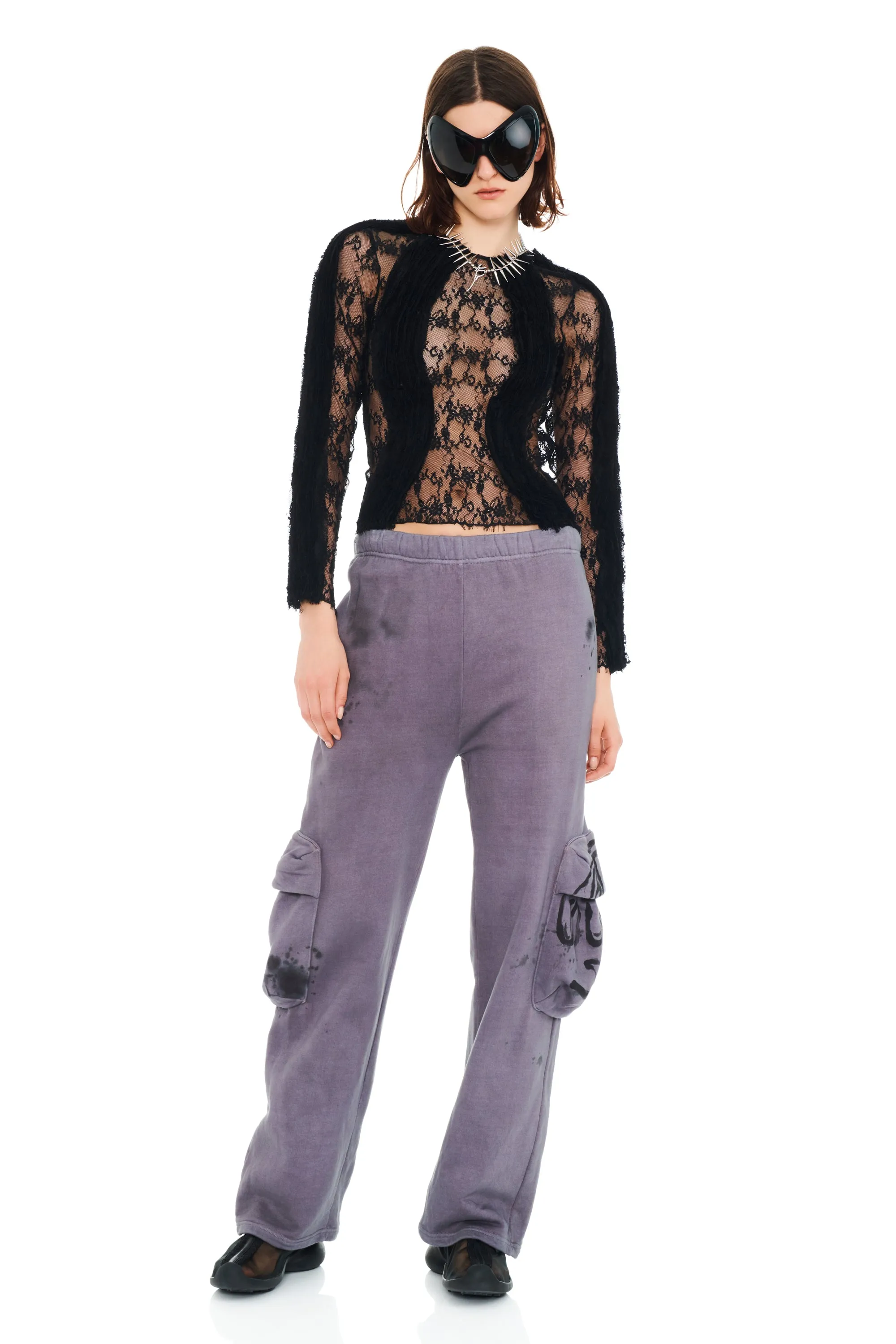 CHARCOAL DAISY CARGO SWEATPANT sold by Collina Strada product image thumbnail 2
