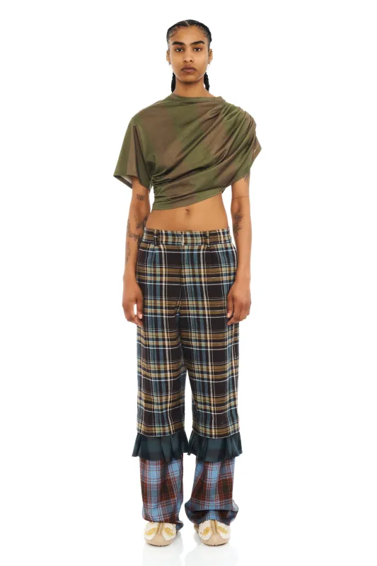 MULTI PLAID GERANIUM TROUSER sold by Collina Strada