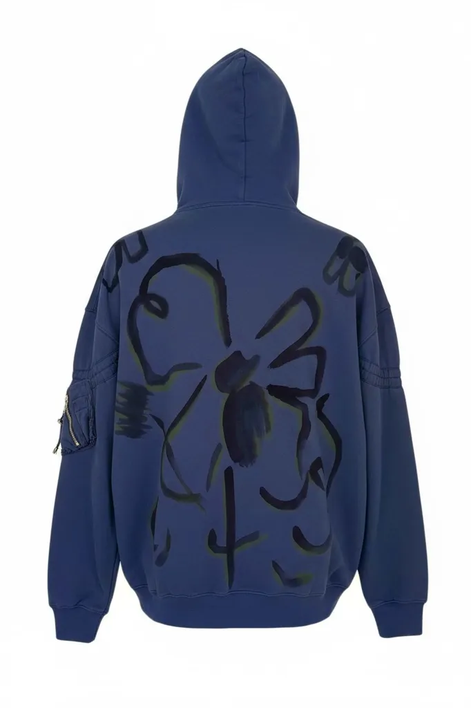 NAVY BUG BURST HOODIE sold by Collina Strada product image thumbnail 2