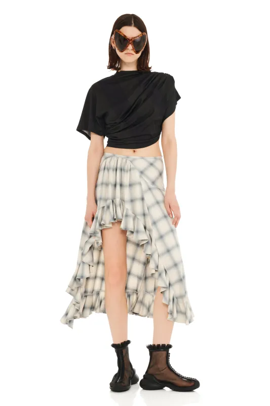 CLOUDY PLAID FLORIST SKIRT sold by Collina Strada