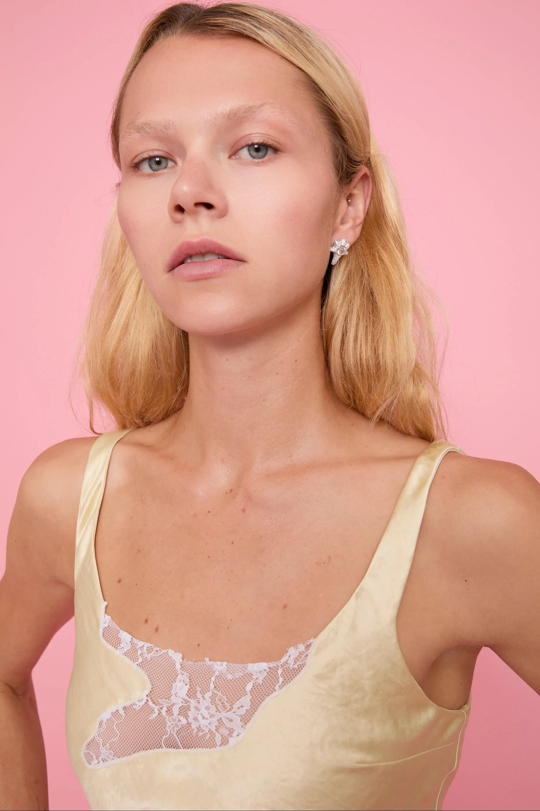 CRYSTAL CLEAR CORAL STUDS sold by Collina Strada product image thumbnail 2