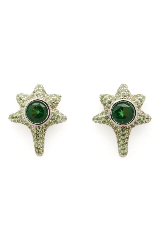 APPLE GREEN CORAL STUDS made by Collina Strada