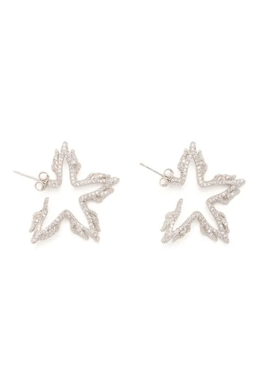 CRYSTAL CLEAR FLAME STAR EARRINGS sold by Collina Strada