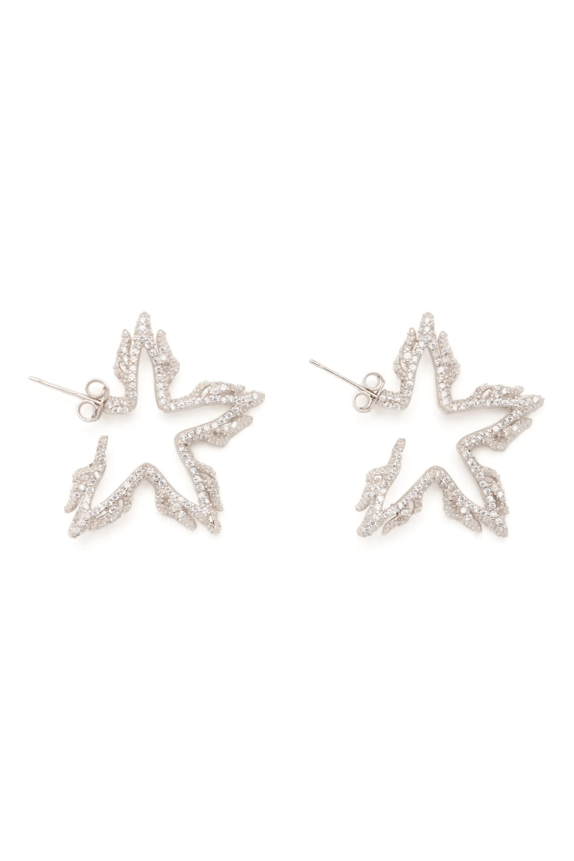 CRYSTAL CLEAR FLAME STAR EARRINGS sold by Collina Strada