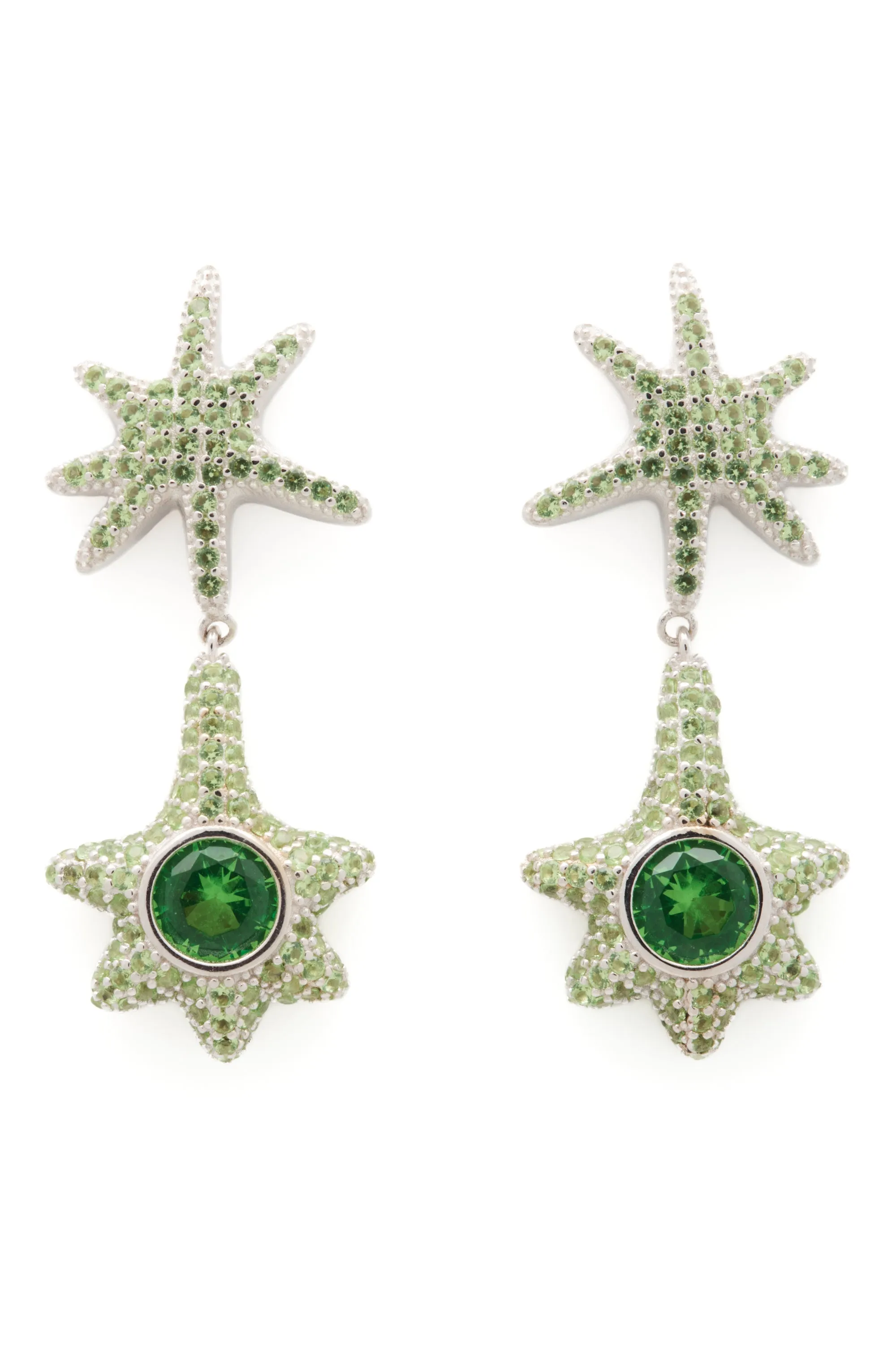 APPLE GREEN STAR DROP EARRING sold by Collina Strada