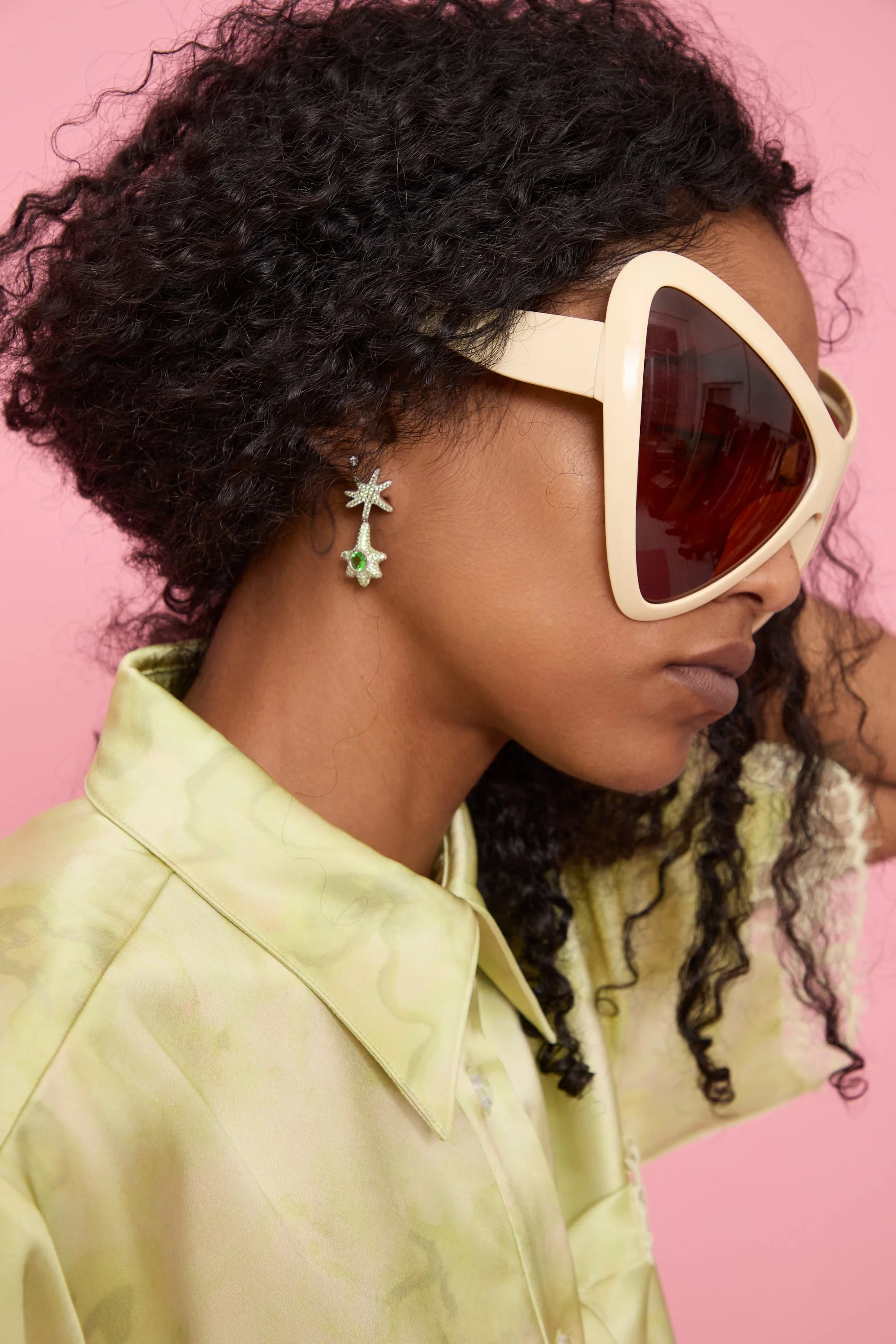 APPLE GREEN STAR DROP EARRING sold by Collina Strada product image thumbnail 2