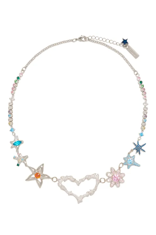 MULTI HEART FLAME CONSTELLATION NECKLACE made by Collina Strada