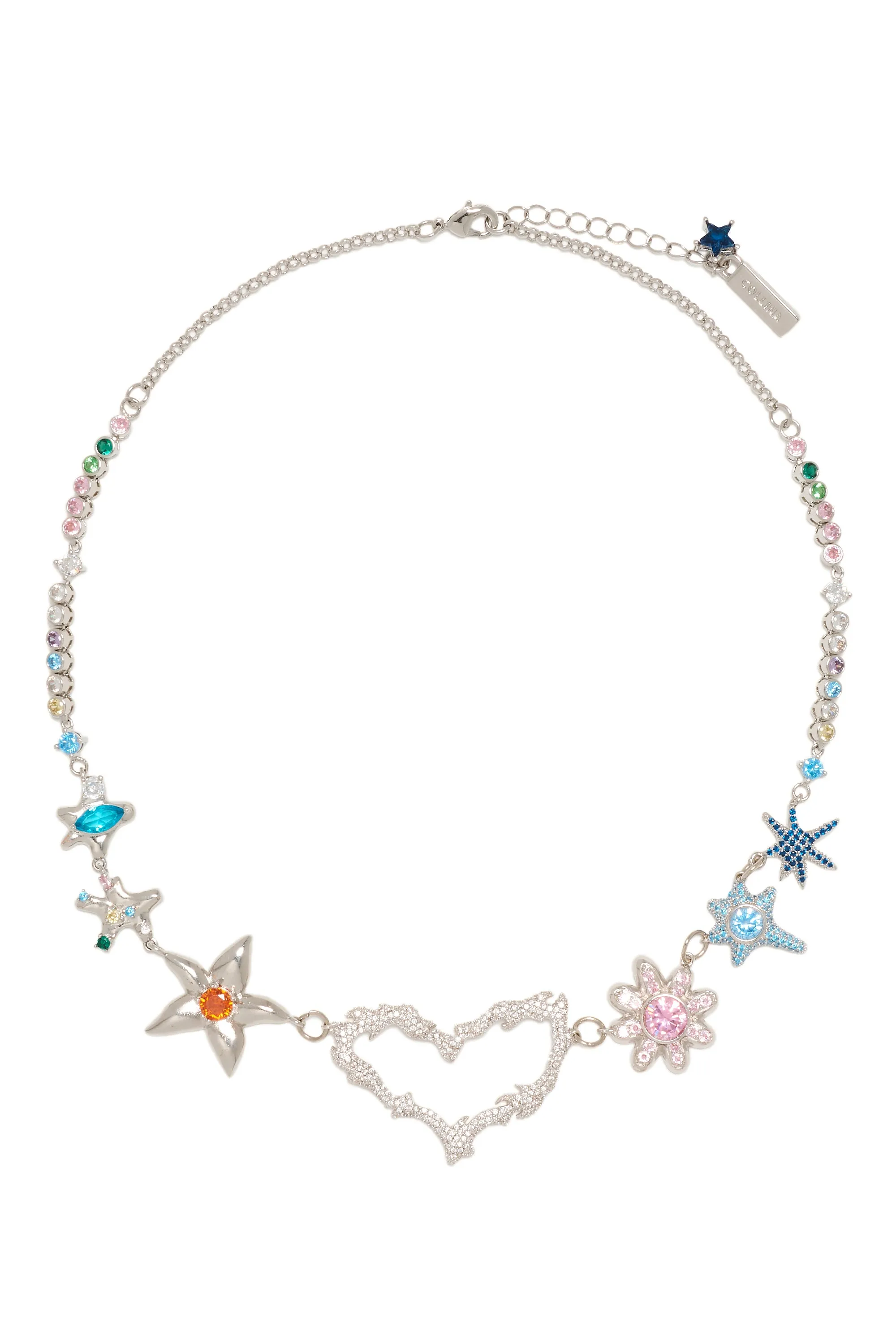 MULTI HEART FLAME CONSTELLATION NECKLACE sold by Collina Strada