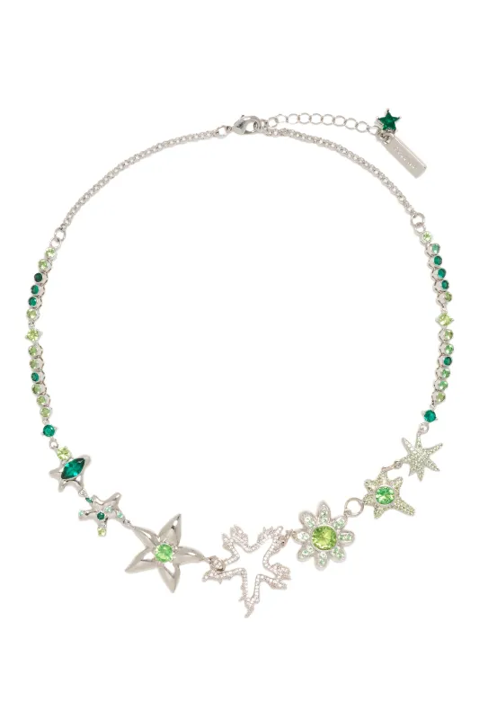 APPLE GREEN STAR FLAME CONSTELLATION NECKLACE made by Collina Strada