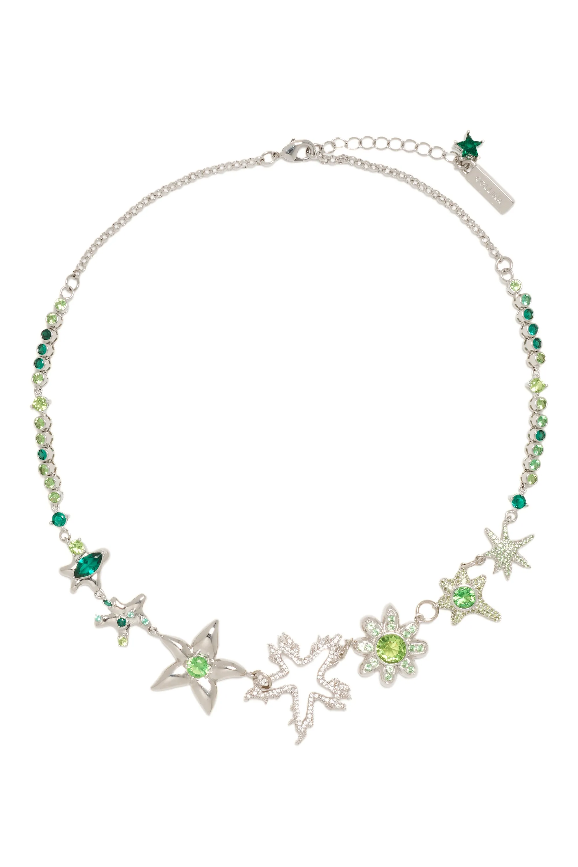 APPLE GREEN STAR FLAME CONSTELLATION NECKLACE sold by Collina Strada