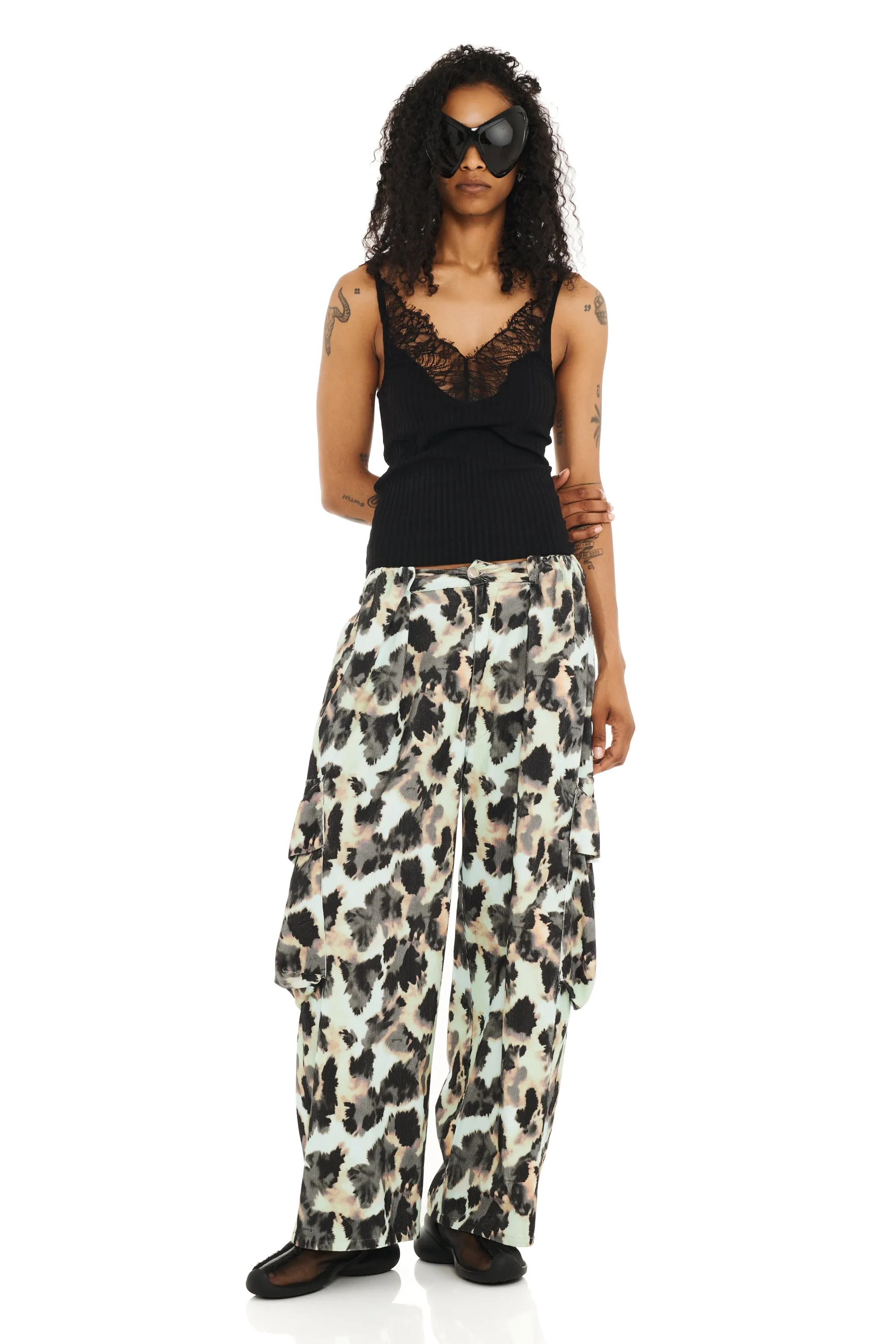SNOW LEOPARD PLEATED CARGO PANT sold by Collina Strada product image thumbnail 5