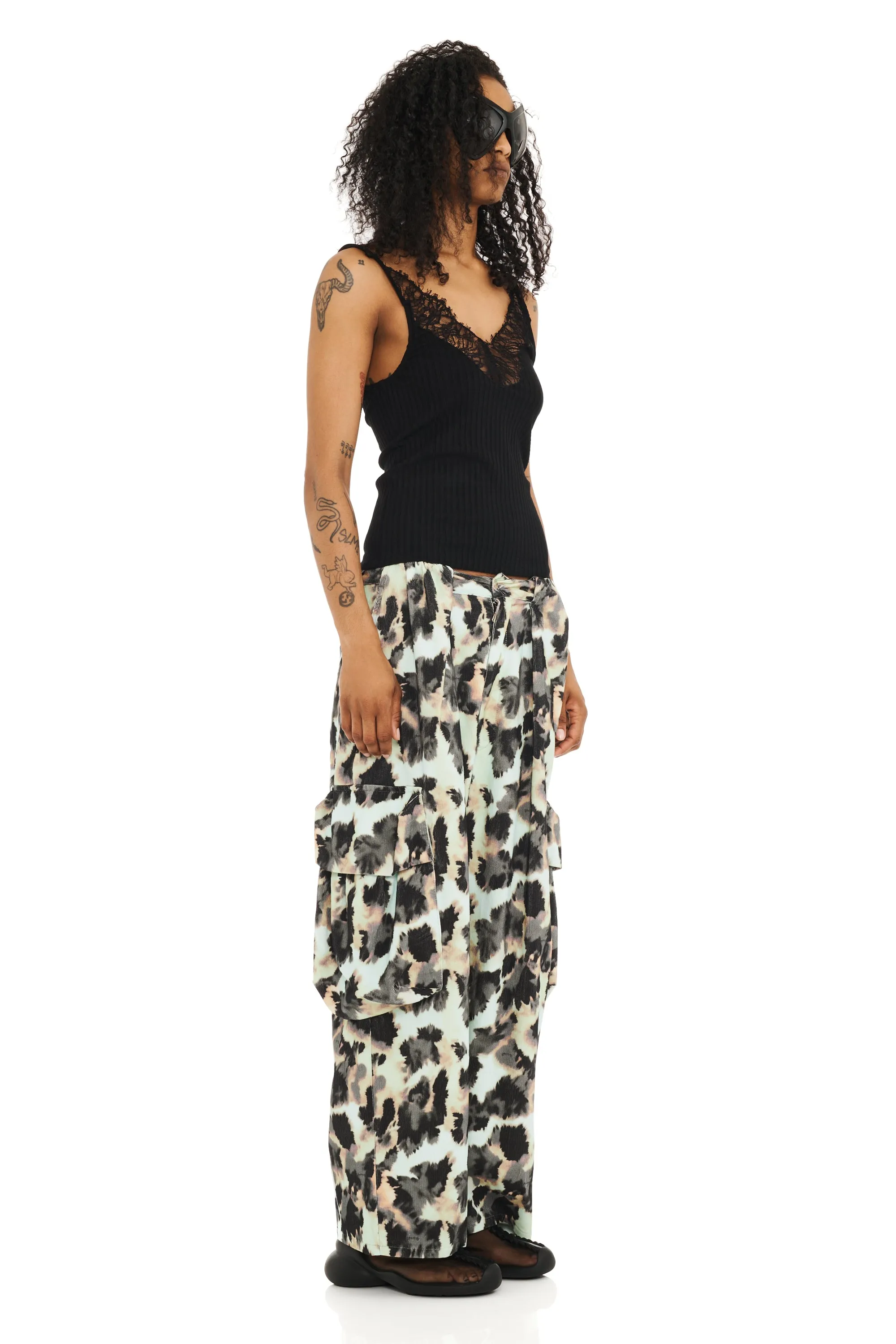 SNOW LEOPARD PLEATED CARGO PANT sold by Collina Strada product image thumbnail 2