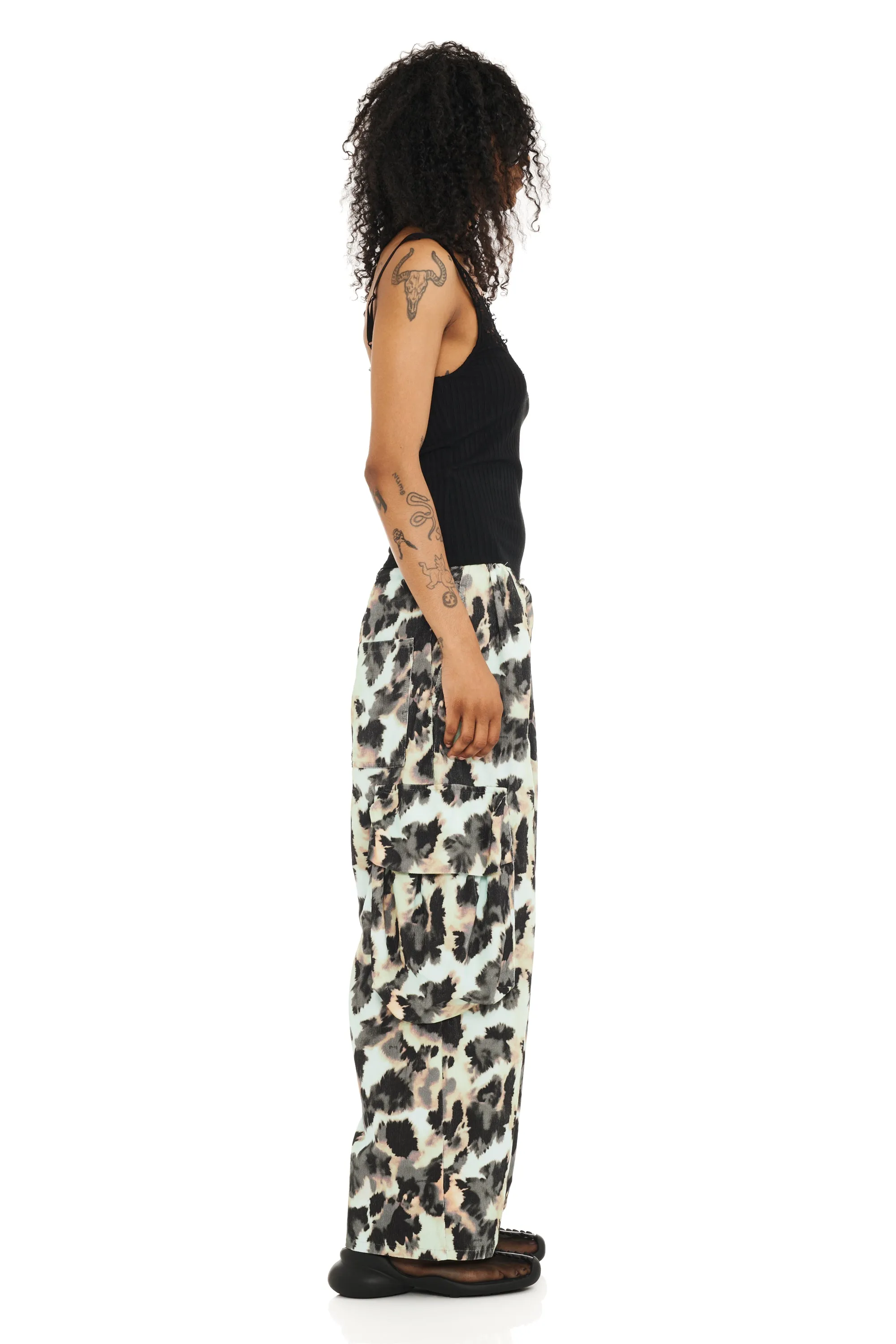 SNOW LEOPARD PLEATED CARGO PANT sold by Collina Strada product image thumbnail 3