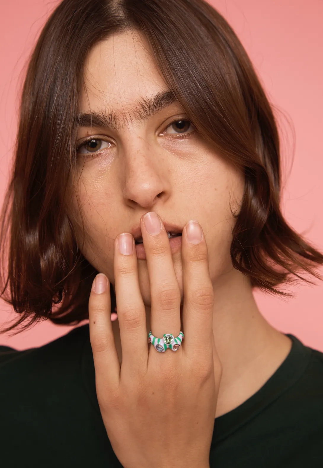 LILAC STRIPE FLORENCE RING sold by Collina Strada product image thumbnail 2