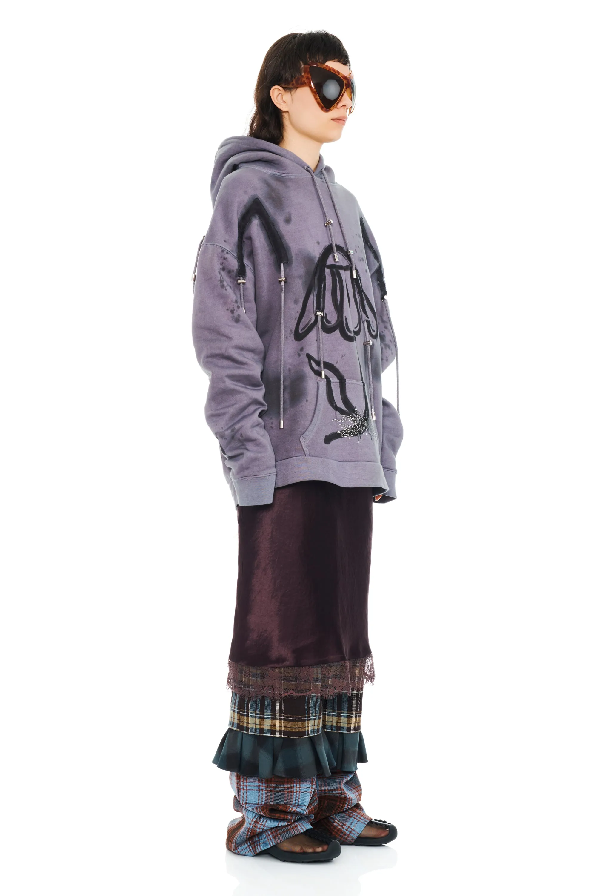 CHARCOAL DAISY ARC HOODIE sold by Collina Strada product image thumbnail 3