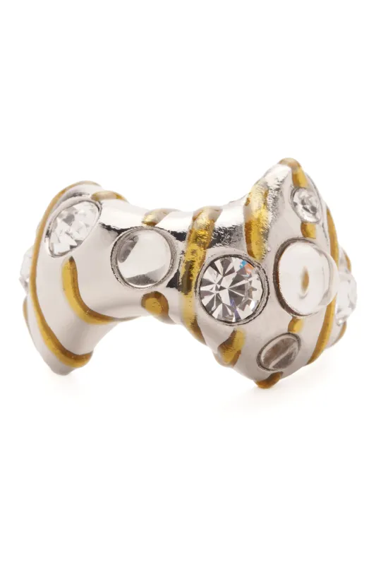 GOLD STRIPE BAT RING sold by Collina Strada