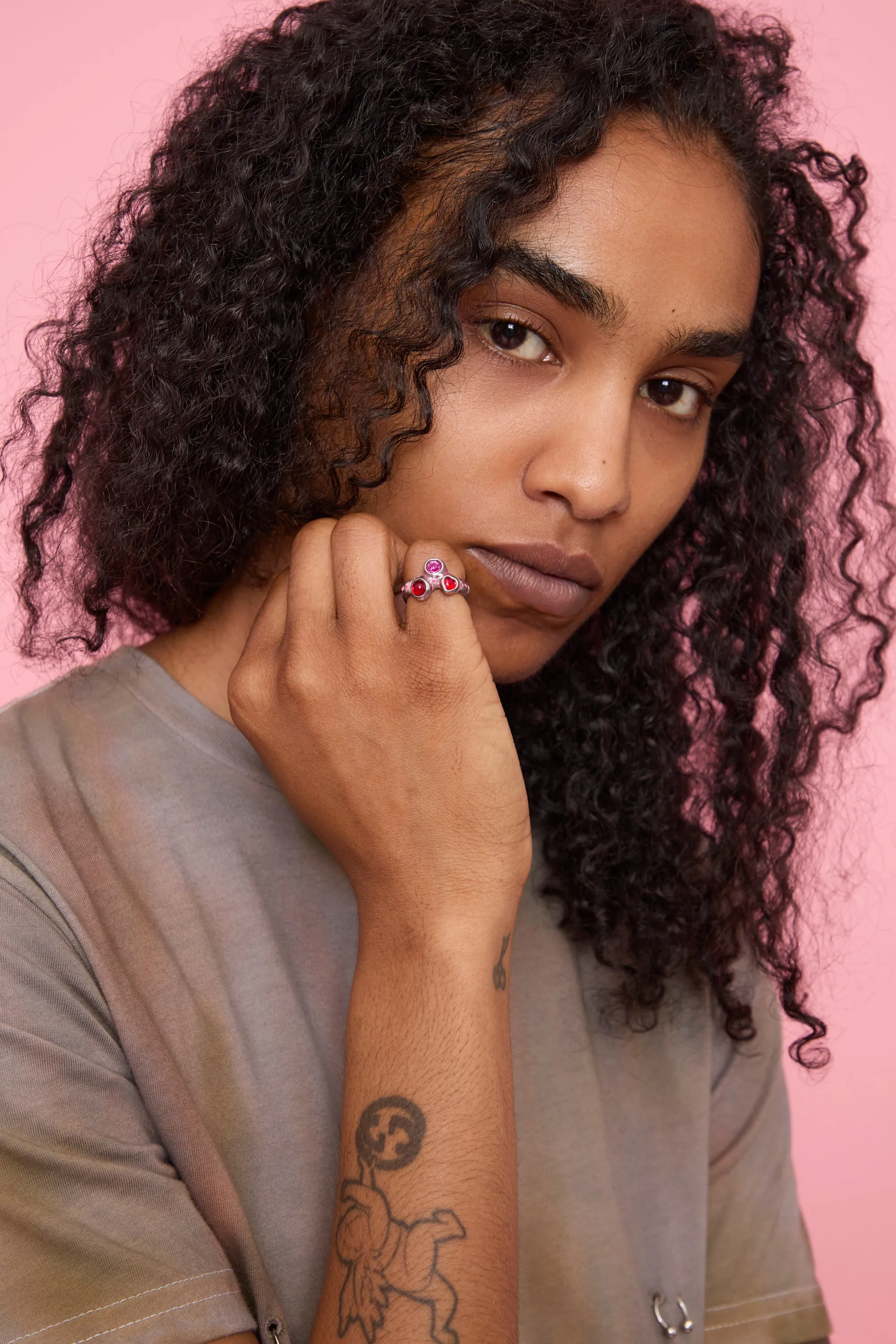 PINK FLOWERS FLORENCE RING sold by Collina Strada product image thumbnail 4