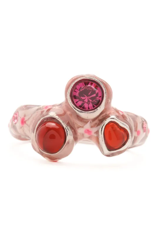 PINK FLOWERS FLORENCE RING sold by Collina Strada