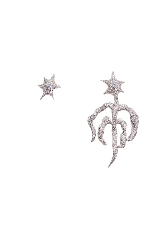 CRYSTAL STARBURST MIX EARRING sold by Collina Strada