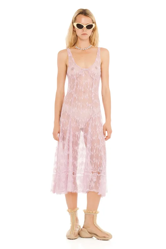 MAUVE PAMELA DRESS made by Collina Strada