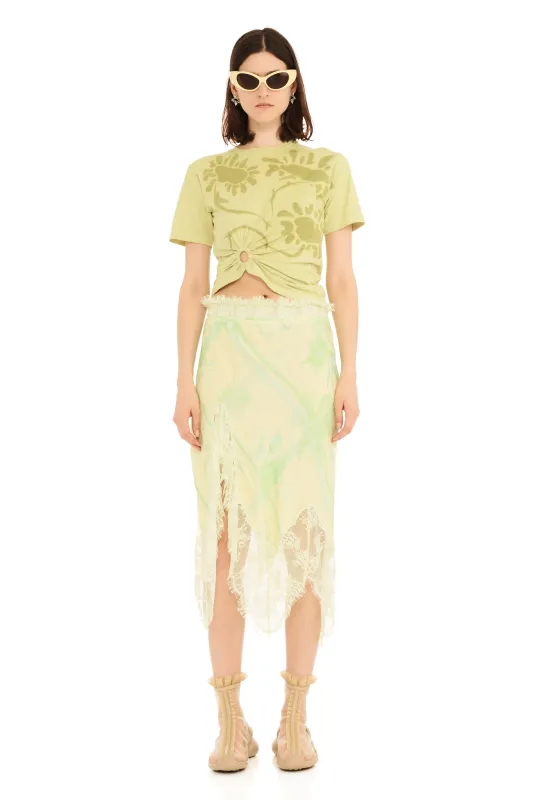 LEMON PICNIC WATERLILY SKIRT made by Collina Strada