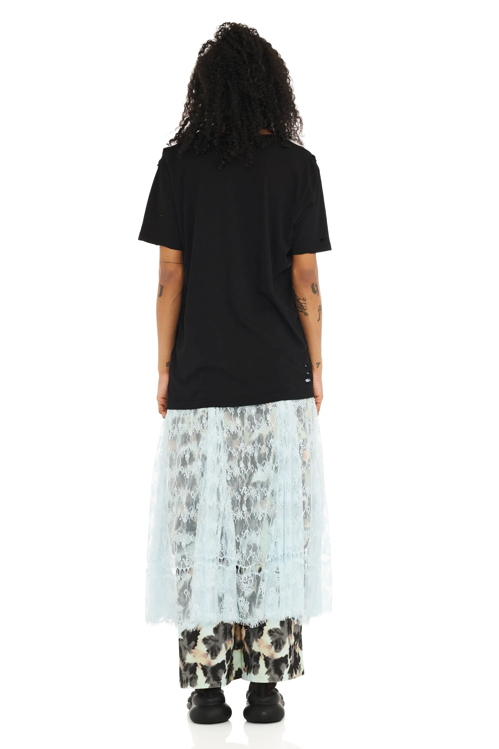 BLACK REMNANT FLOWER TEE sold by Collina Strada product image thumbnail 4