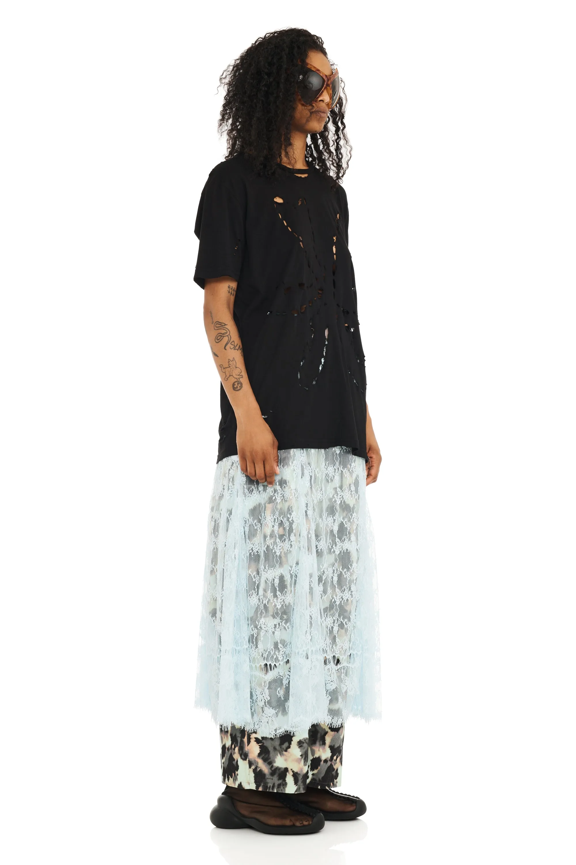 BLACK REMNANT FLOWER TEE sold by Collina Strada product image thumbnail 2