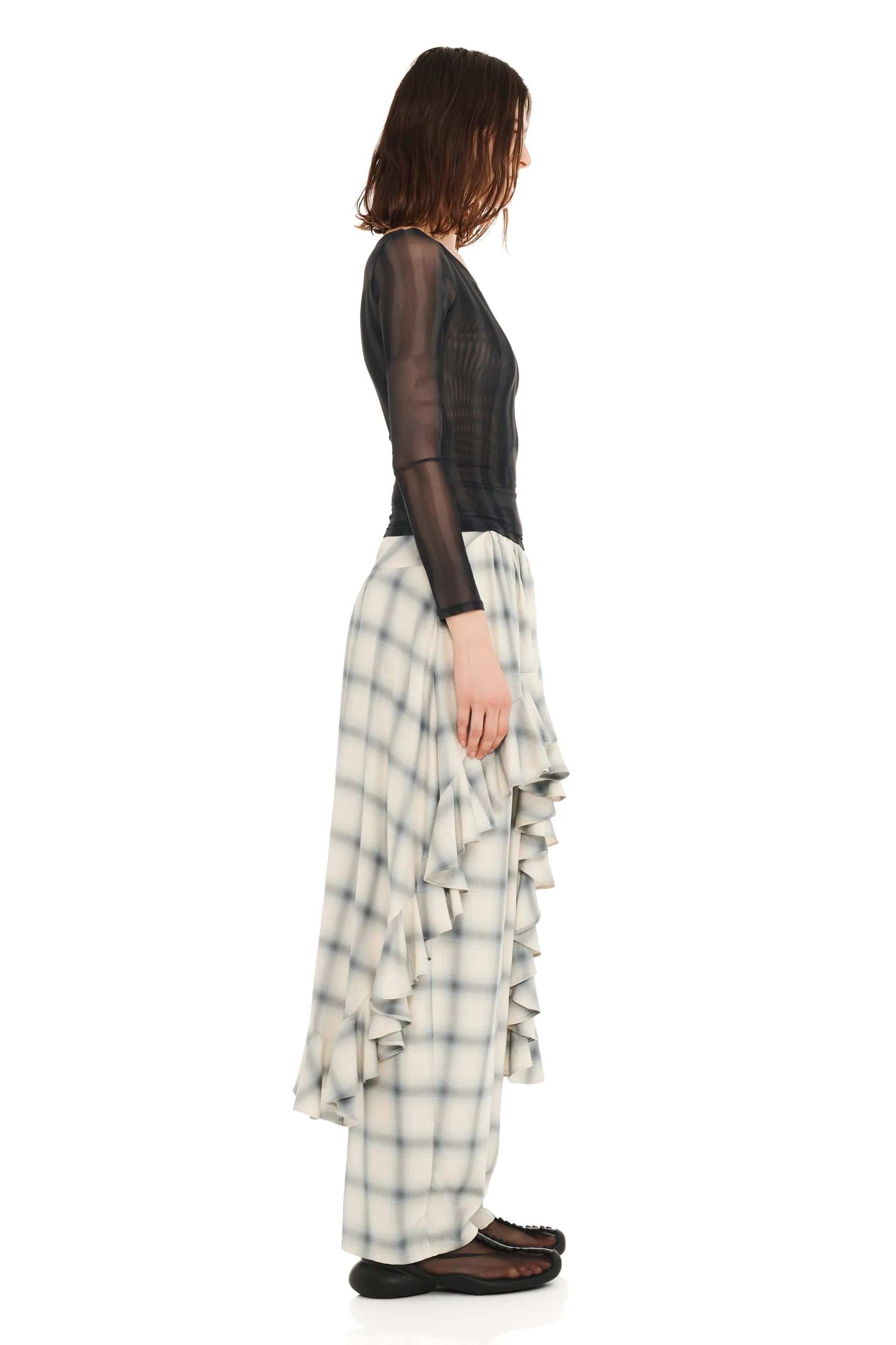 BLACK WAVY FLOWER STRIPE CARDIO CREW sold by Collina Strada product image thumbnail 4