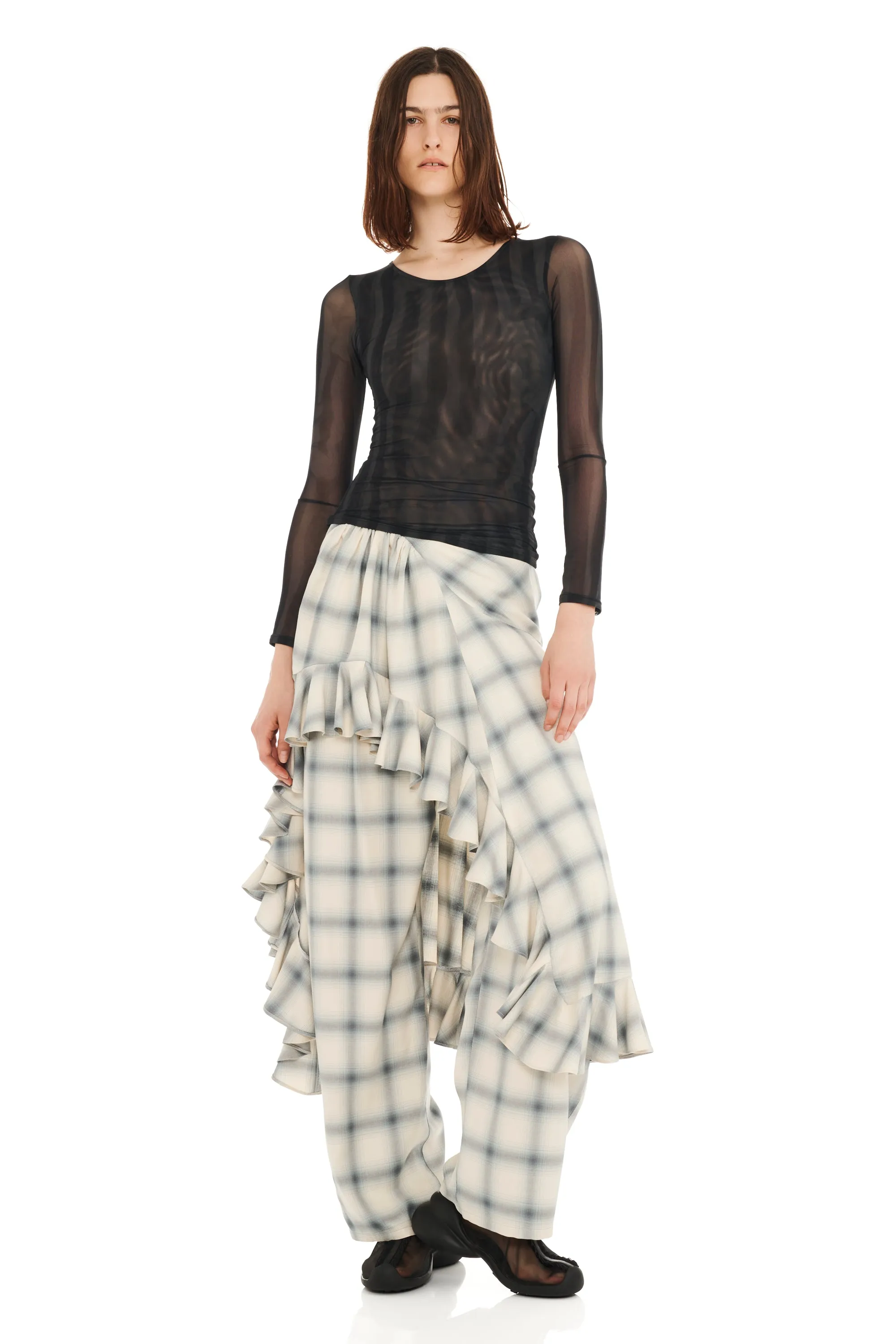 BLACK WAVY FLOWER STRIPE CARDIO CREW sold by Collina Strada product image thumbnail 2