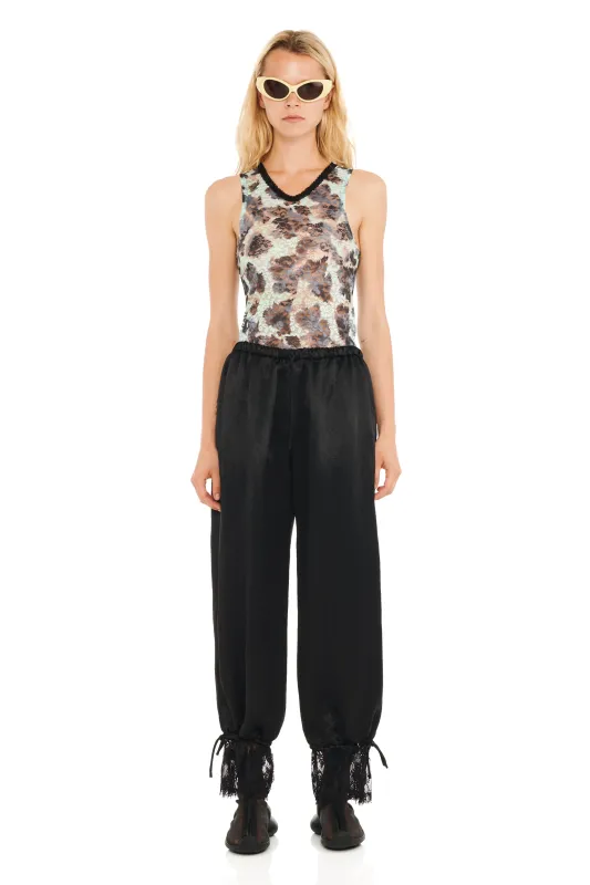 SNOW LEOPARD LACE DACHI TOP sold by Collina Strada