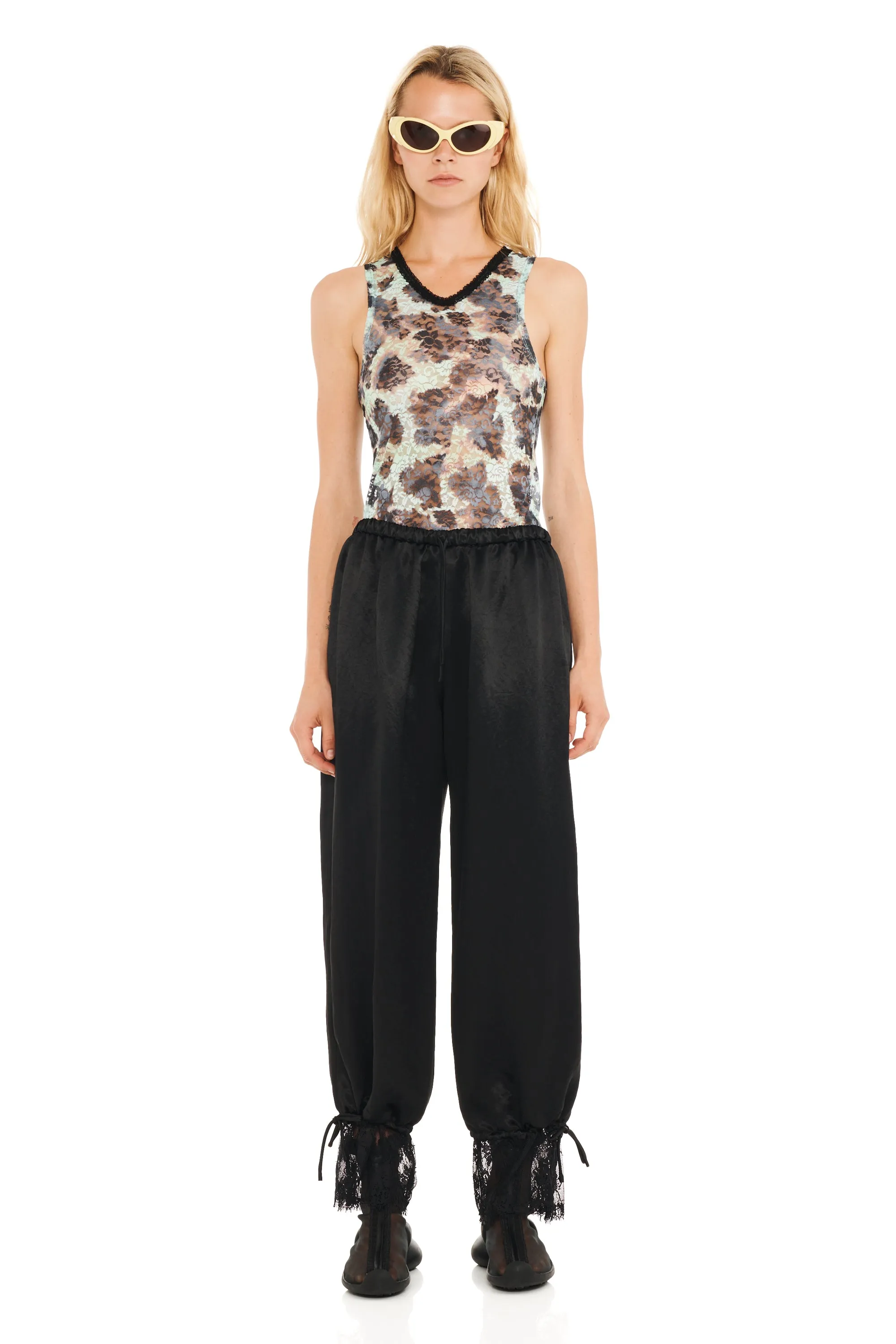 SNOW LEOPARD LACE DACHI TOP sold by Collina Strada