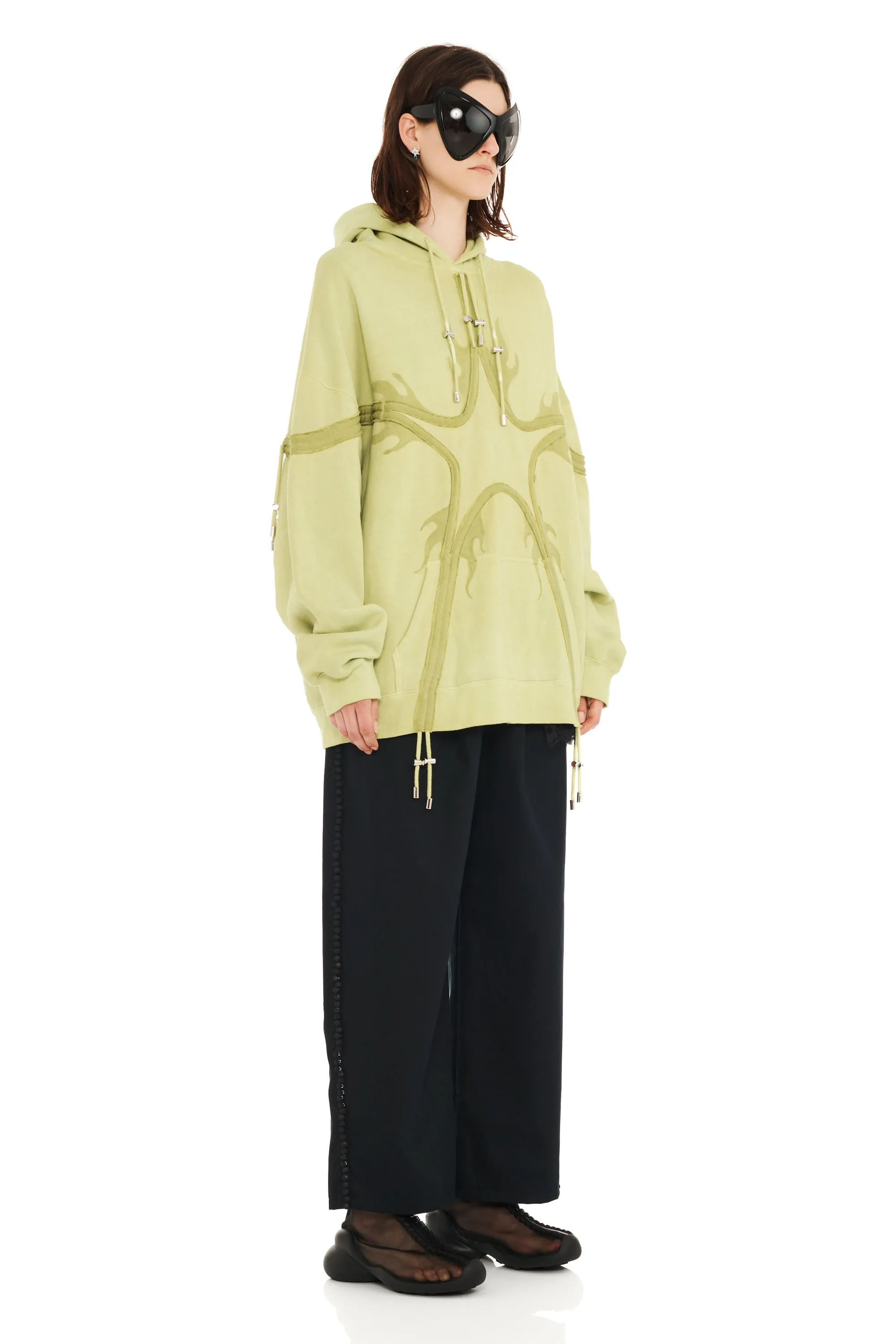 OLIVE FLAMES STAR HOODIE sold by Collina Strada product image thumbnail 3