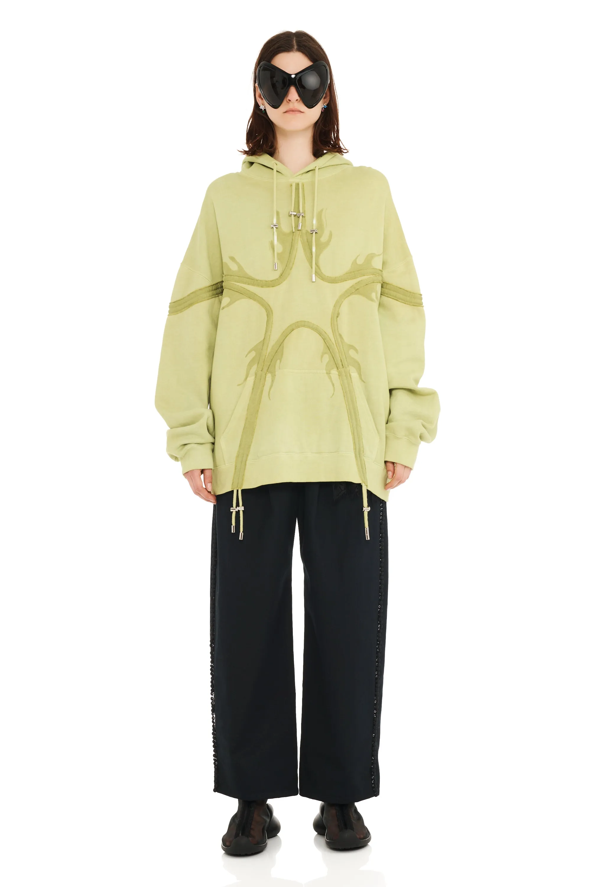 OLIVE FLAMES STAR HOODIE sold by Collina Strada product image thumbnail 2