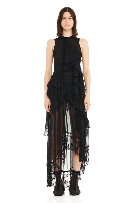 BLACK ANGELICA DRESS made by Collina Strada