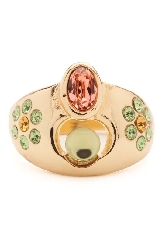 GOLD APPLE COSMIC DAISY RING sold by Collina Strada